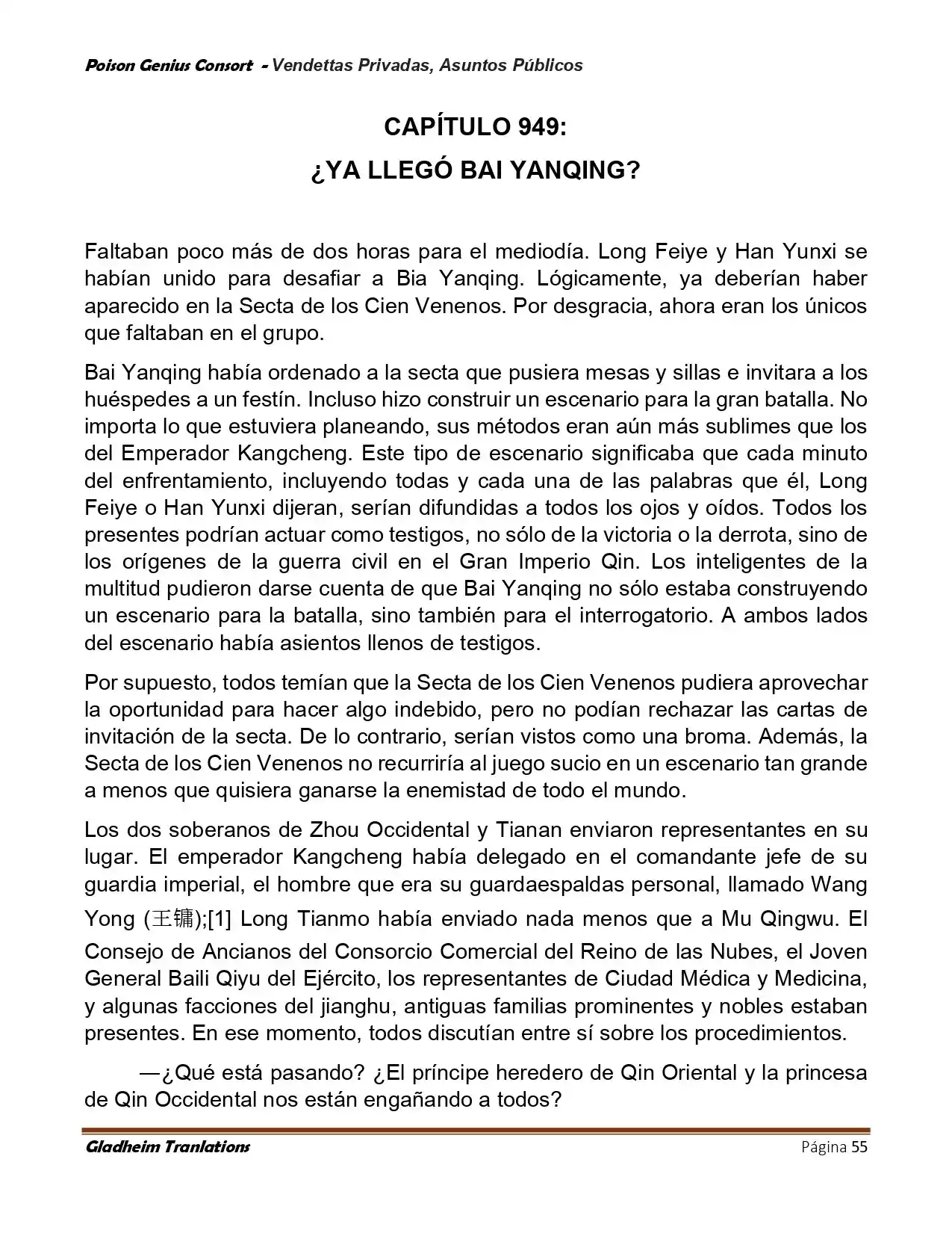 Poison Genious Consort (Novela) - Capítulo 409 - Página 55 - LectorTMOo