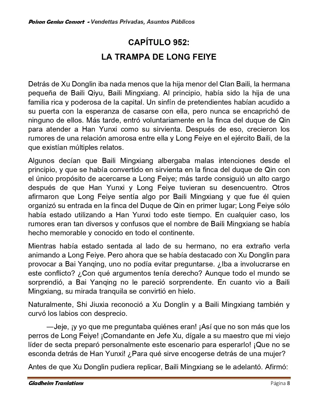 Poison Genious Consort (Novela) - Capítulo 410 - Página 8 - LectorTMOo