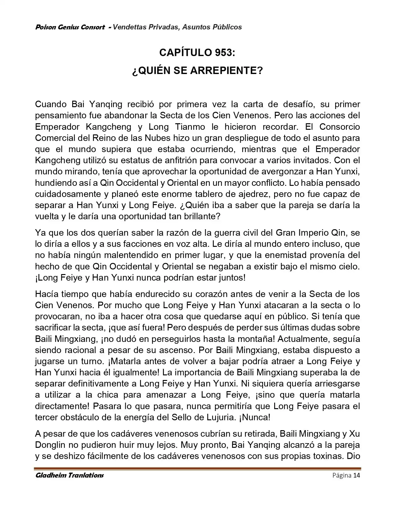 Poison Genious Consort (Novela) - Capítulo 410 - Página 14 - LectorTMOo