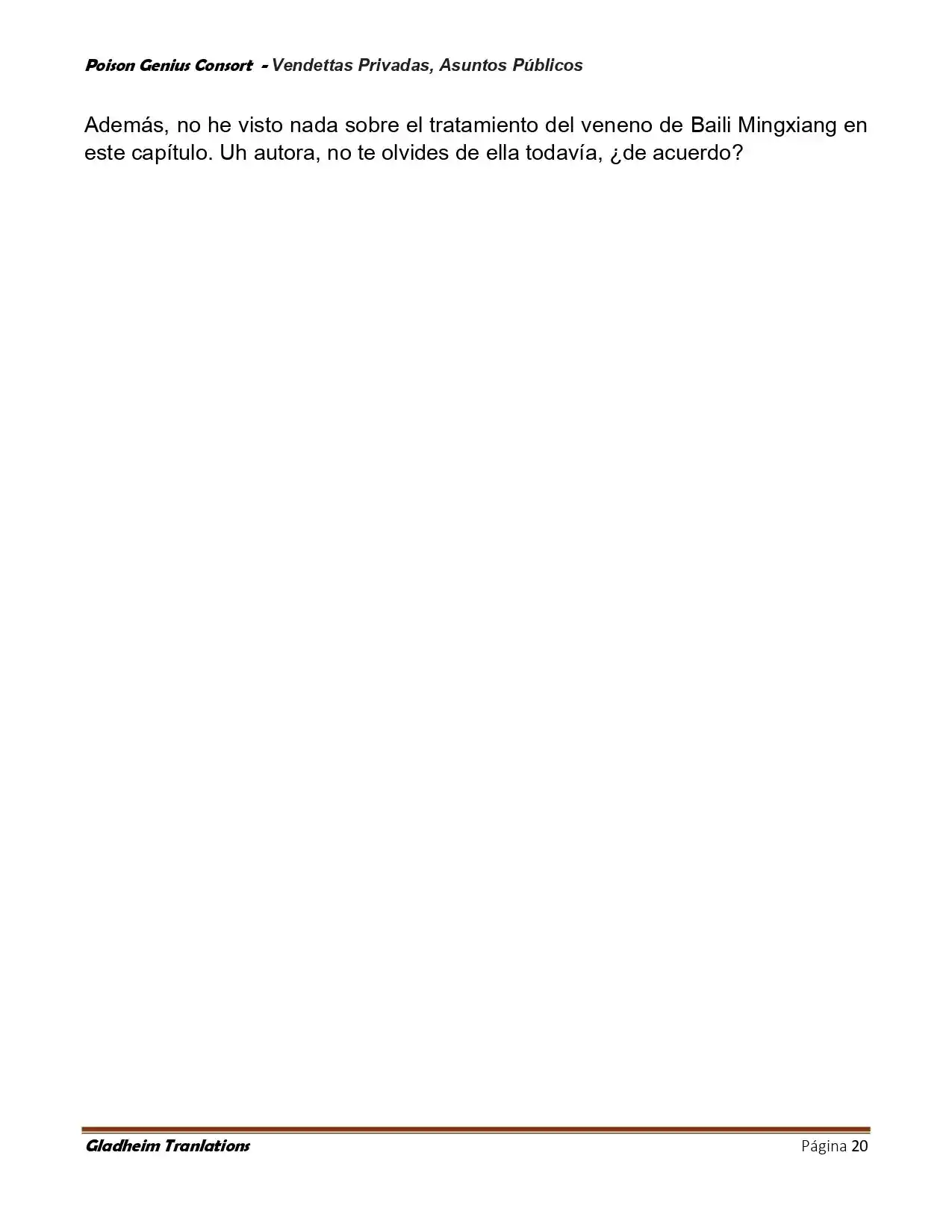 Poison Genious Consort (Novela) - Capítulo 410 - Página 20 - LectorTMOo