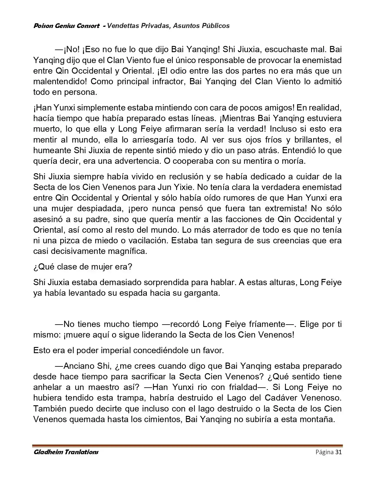 Poison Genious Consort (Novela) - Capítulo 410 - Página 31 - LectorTMOo