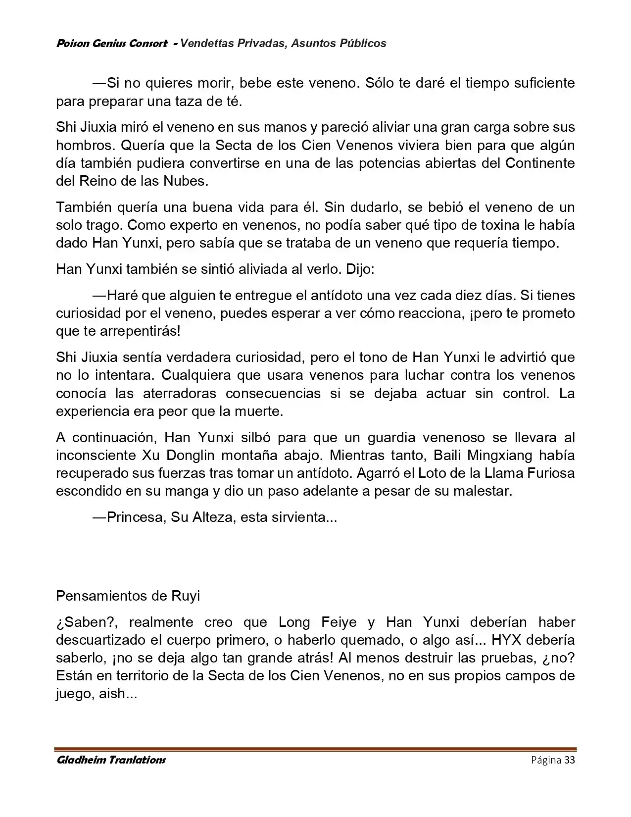 Poison Genious Consort (Novela) - Capítulo 410 - Página 33 - LectorTMOo