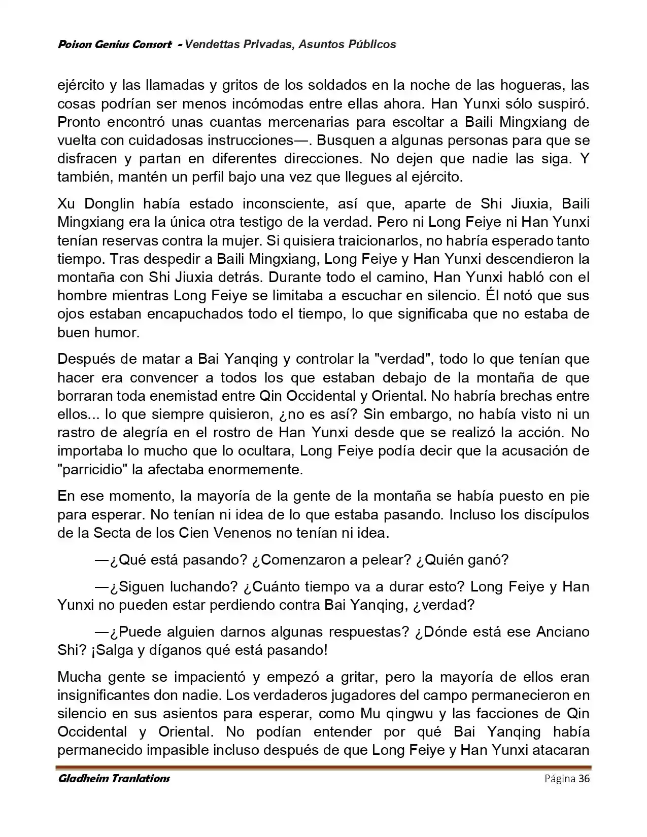 Poison Genious Consort (Novela) - Capítulo 410 - Página 36 - LectorTMOo