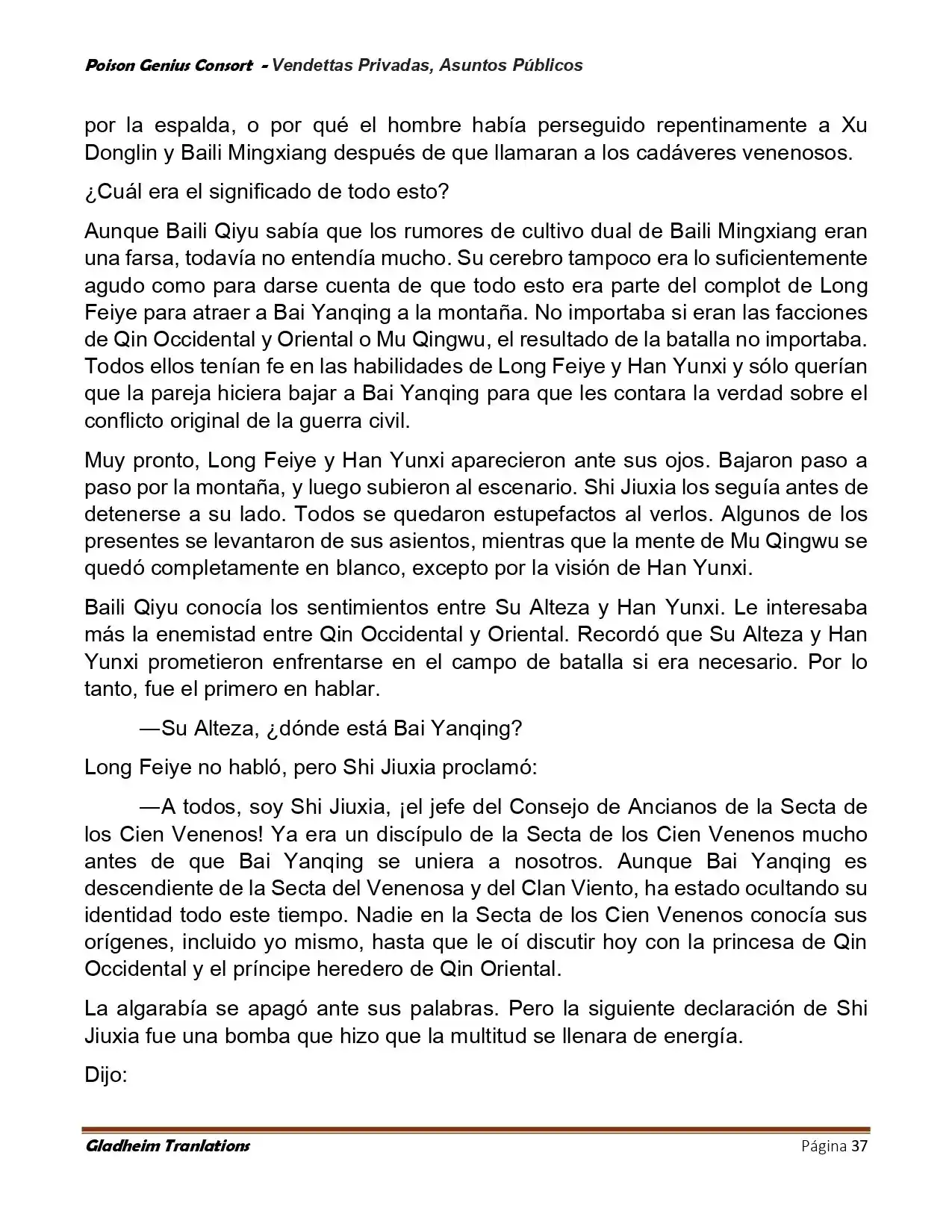 Poison Genious Consort (Novela) - Capítulo 410 - Página 37 - LectorTMOo