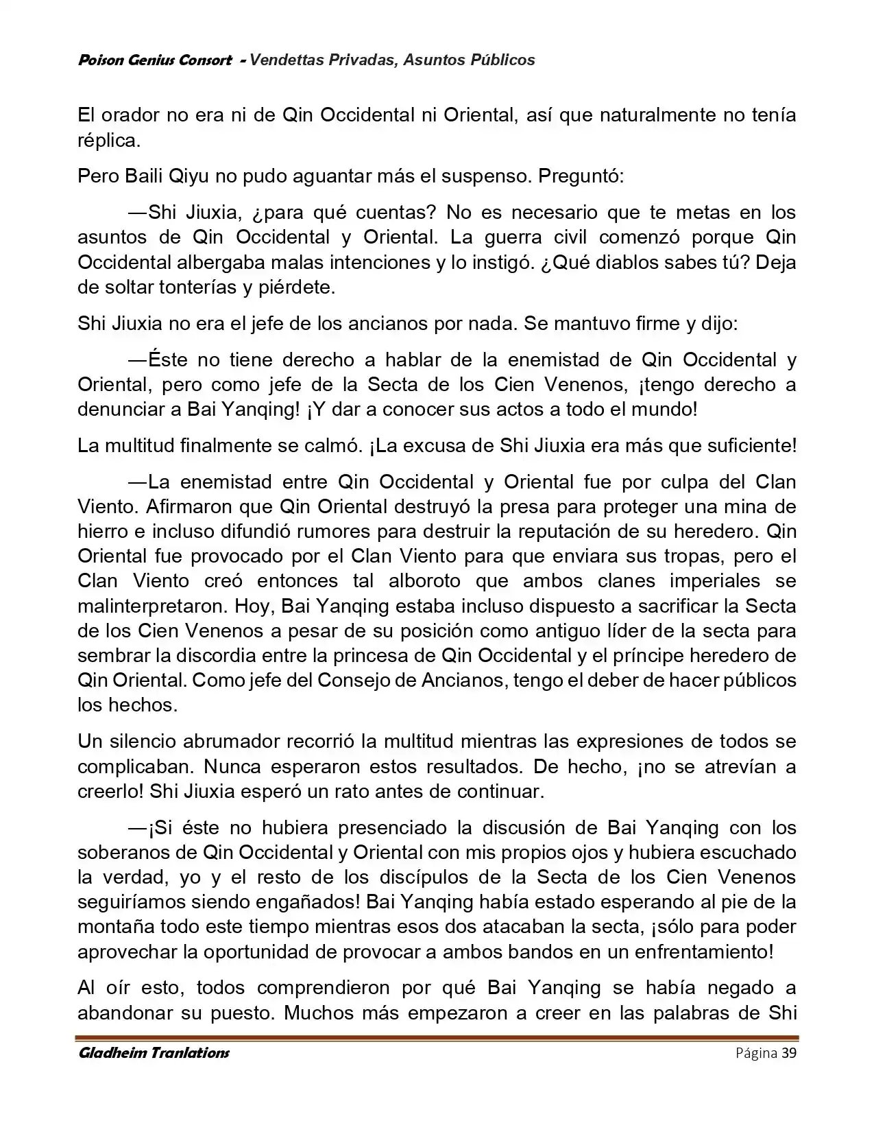 Poison Genious Consort (Novela) - Capítulo 410 - Página 39 - LectorTMOo