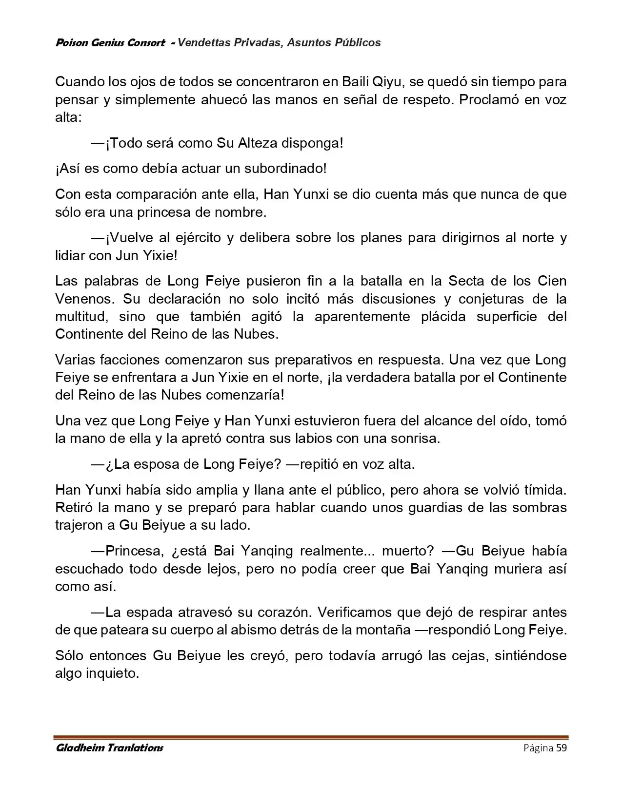 Poison Genious Consort (Novela) - Capítulo 410 - Página 59 - LectorTMOo