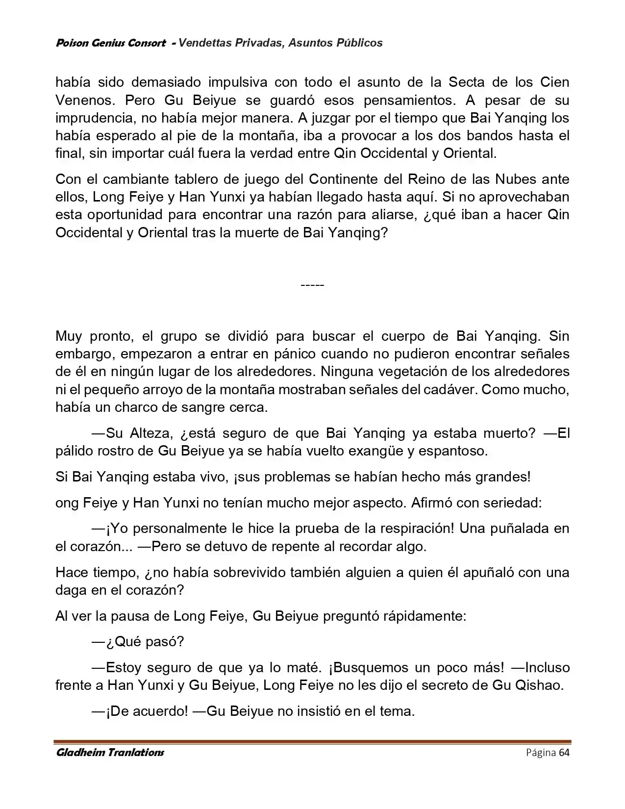 Poison Genious Consort (Novela) - Capítulo 410 - Página 64 - LectorTMOo