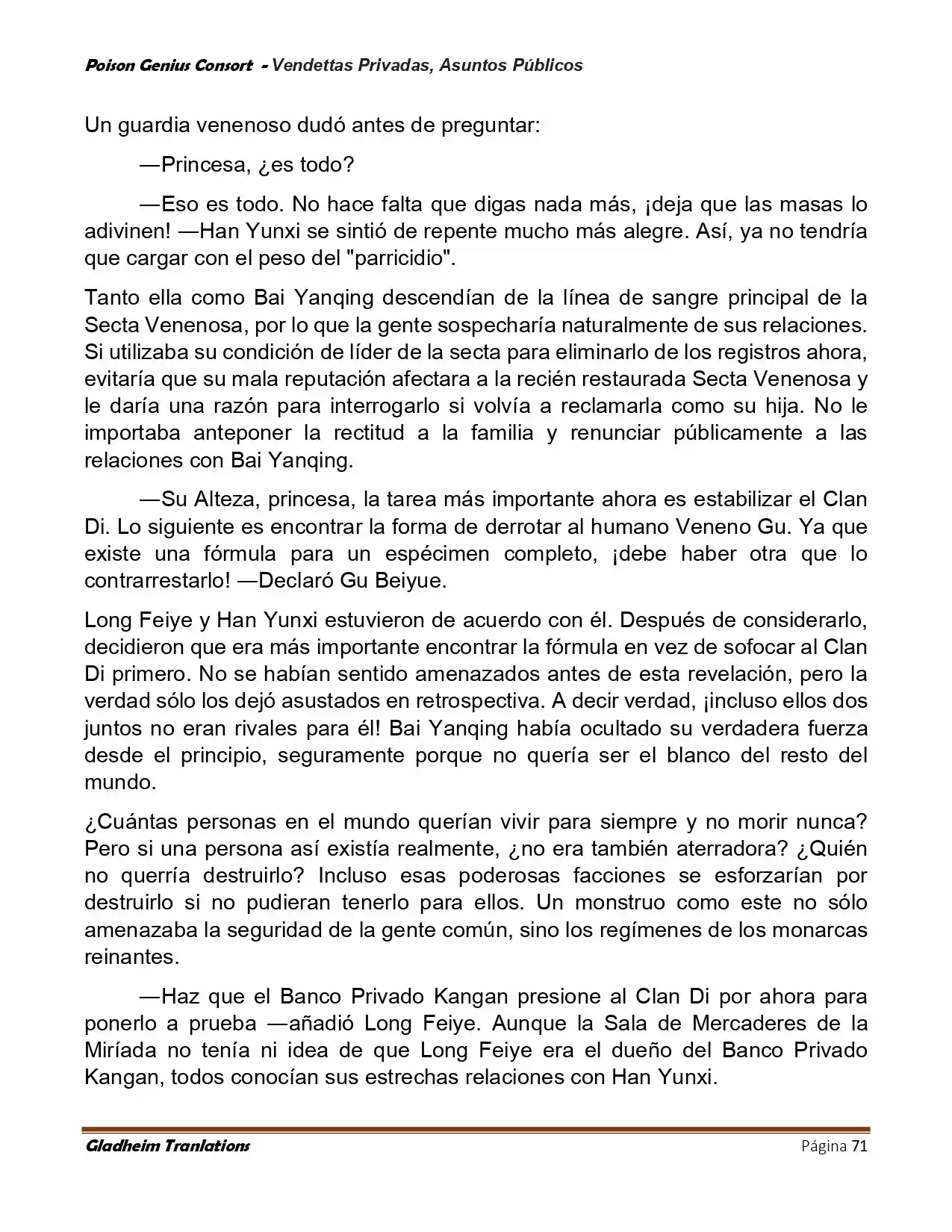 Poison Genious Consort (Novela) - Capítulo 410 - Página 71 - LectorTMOo