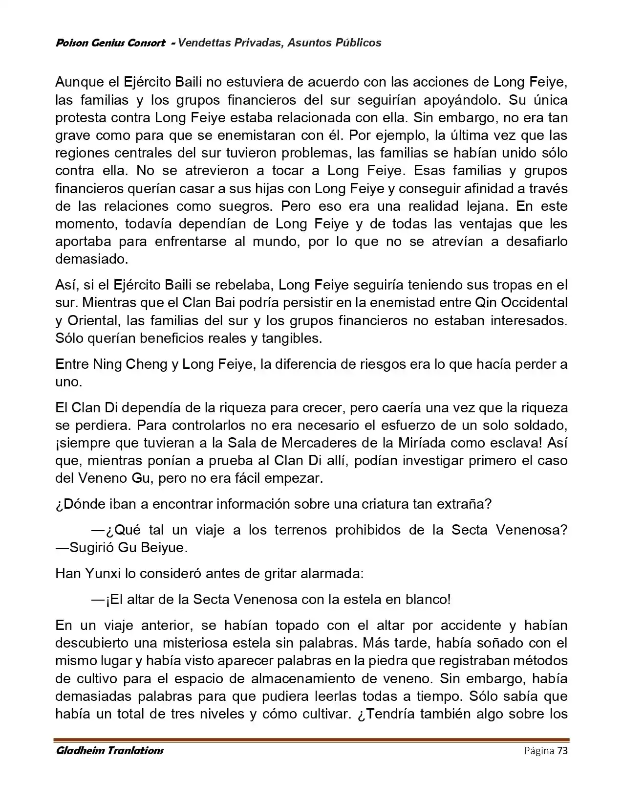 Poison Genious Consort (Novela) - Capítulo 410 - Página 73 - LectorTMOo