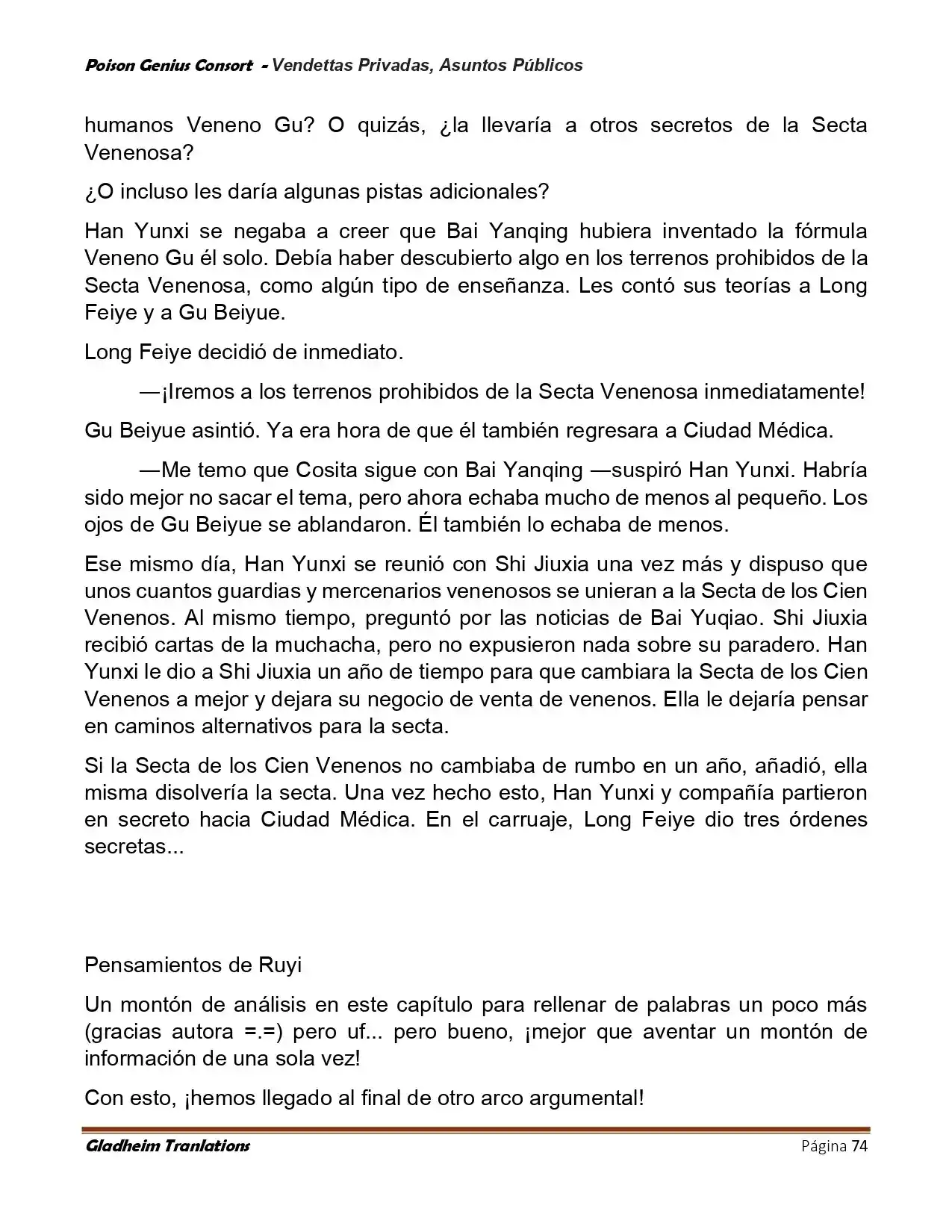 Poison Genious Consort (Novela) - Capítulo 410 - Página 74 - LectorTMOo
