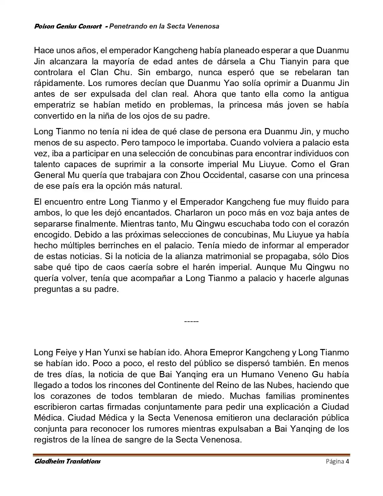 Poison Genious Consort (Novela) - Capítulo 411 - Página 4 - LectorTMOo