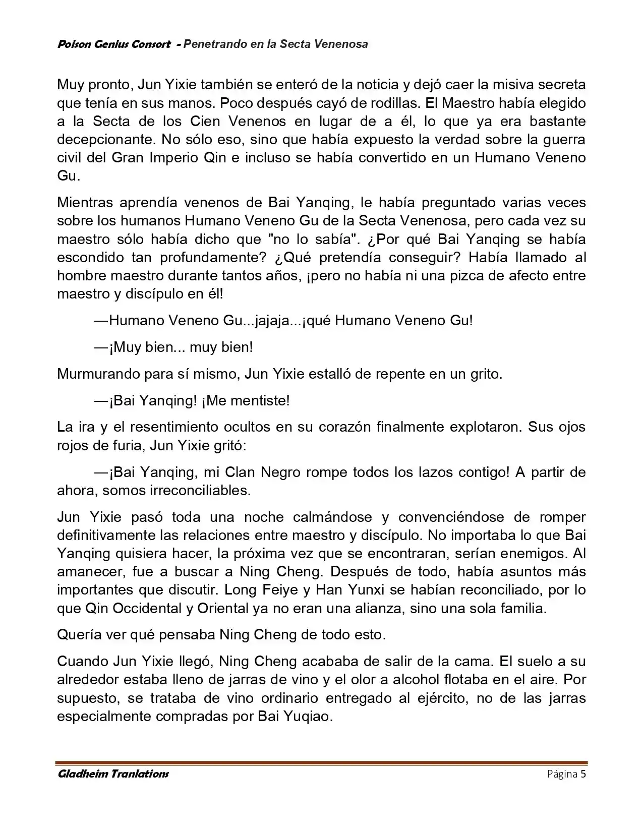 Poison Genious Consort (Novela) - Capítulo 411 - Página 5 - LectorTMOo
