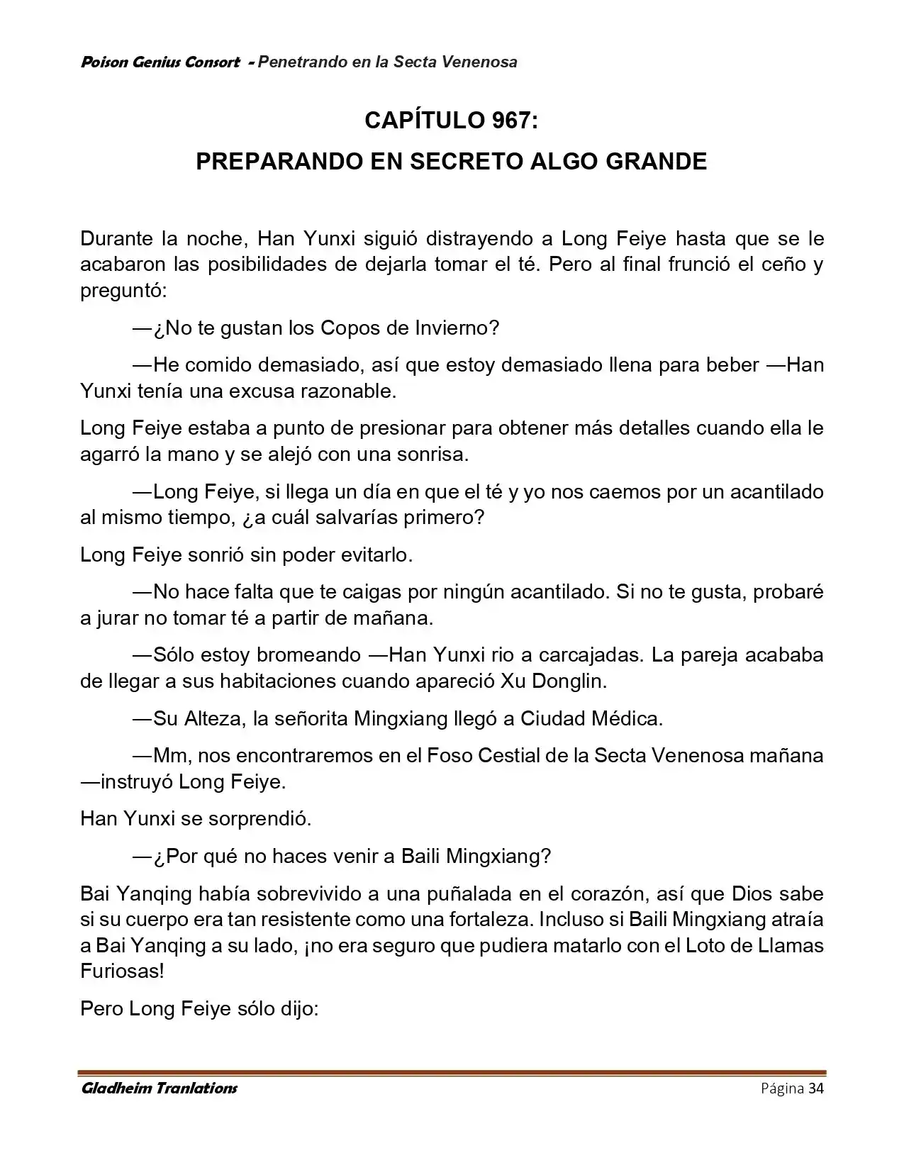 Poison Genious Consort (Novela) - Capítulo 411 - Página 34 - LectorTMOo