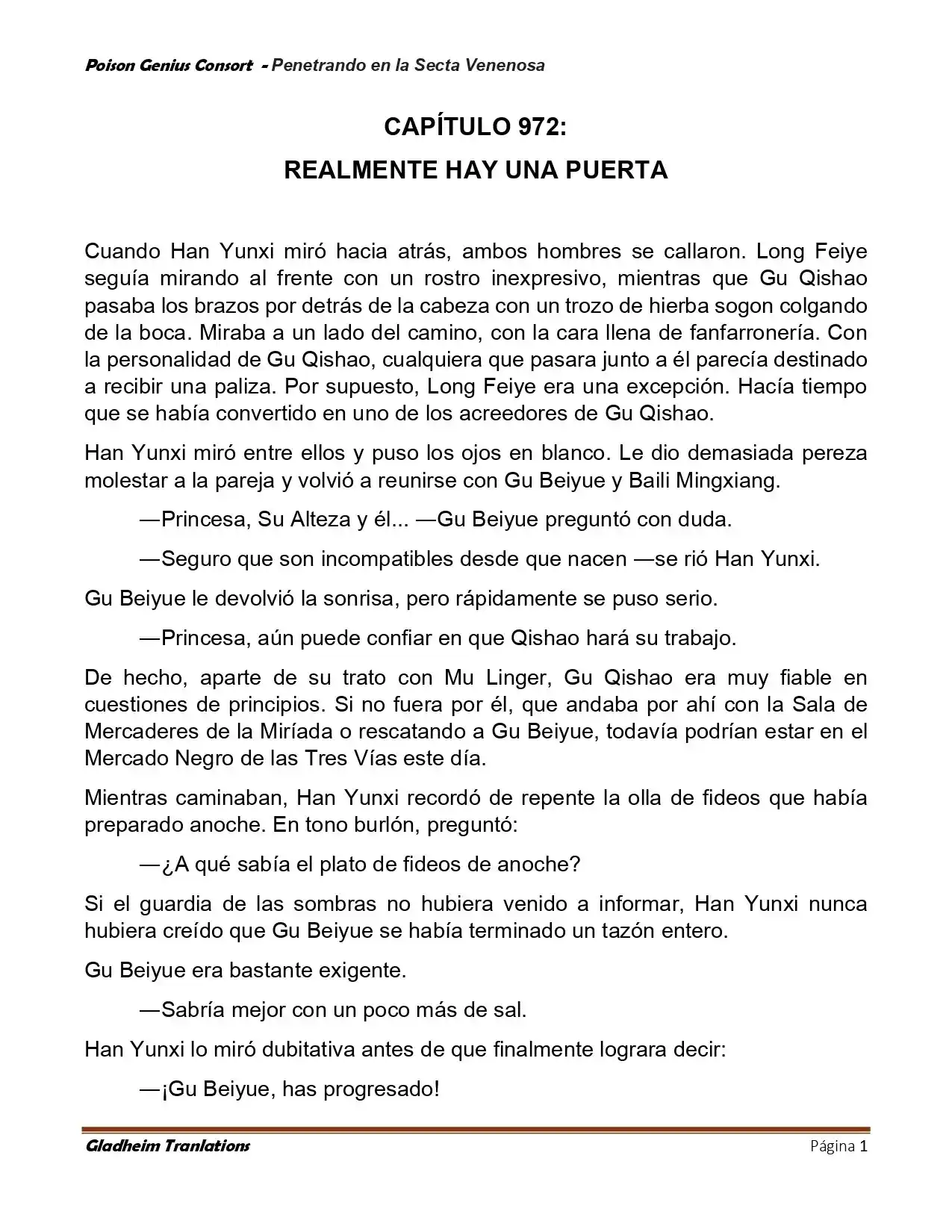 Poison Genious Consort (Novela) - Capítulo 412 - Página 1 - LectorTMOo