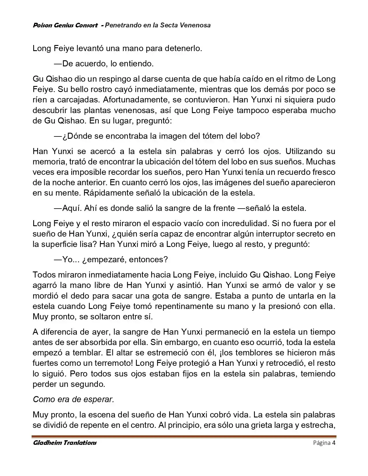 Poison Genious Consort (Novela) - Capítulo 412 - Página 4 - LectorTMOo