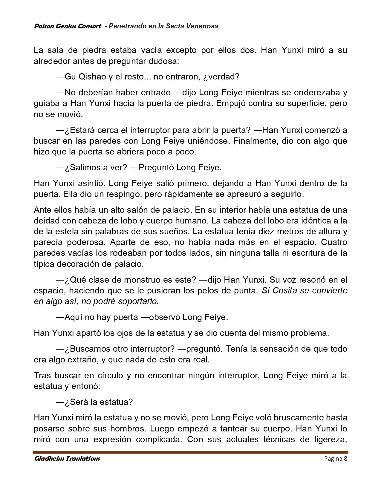 Poison Genious Consort (Novela) - Capítulo 412 - Página 8 - LectorTMOo