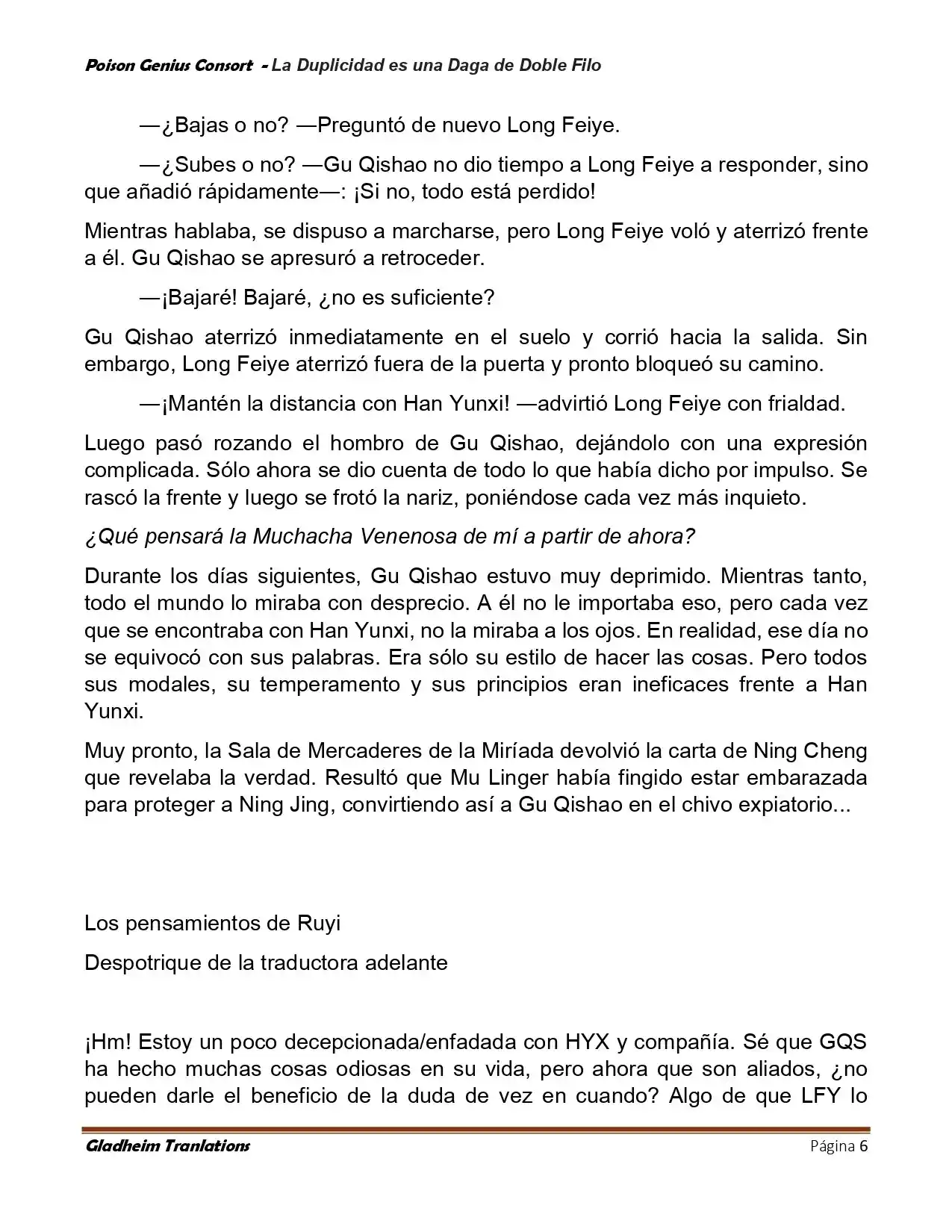 Poison Genious Consort (Novela) - Capítulo 414 - Página 6 - LectorTMOo