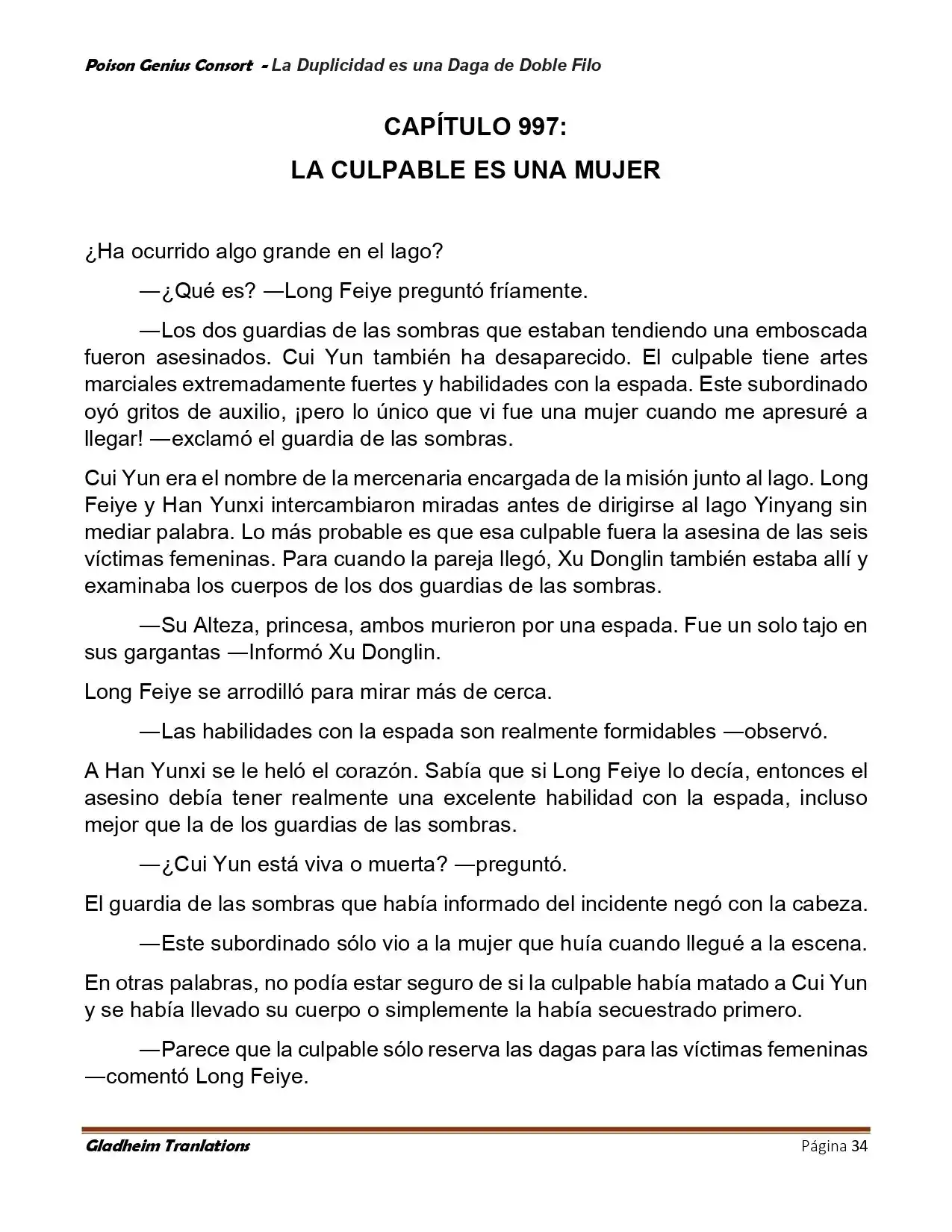 Poison Genious Consort (Novela) - Capítulo 414 - Página 34 - LectorTMOo