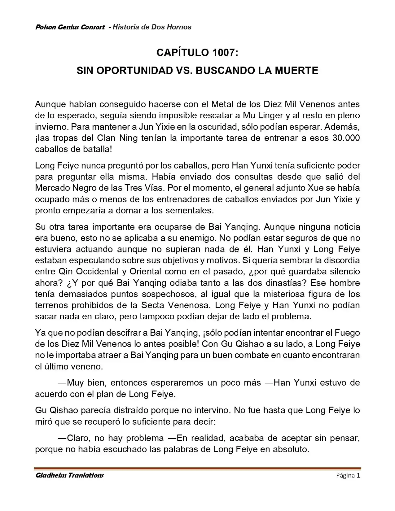 Poison Genious Consort (Novela) - Capítulo 415 - Página 1 - LectorTMOo