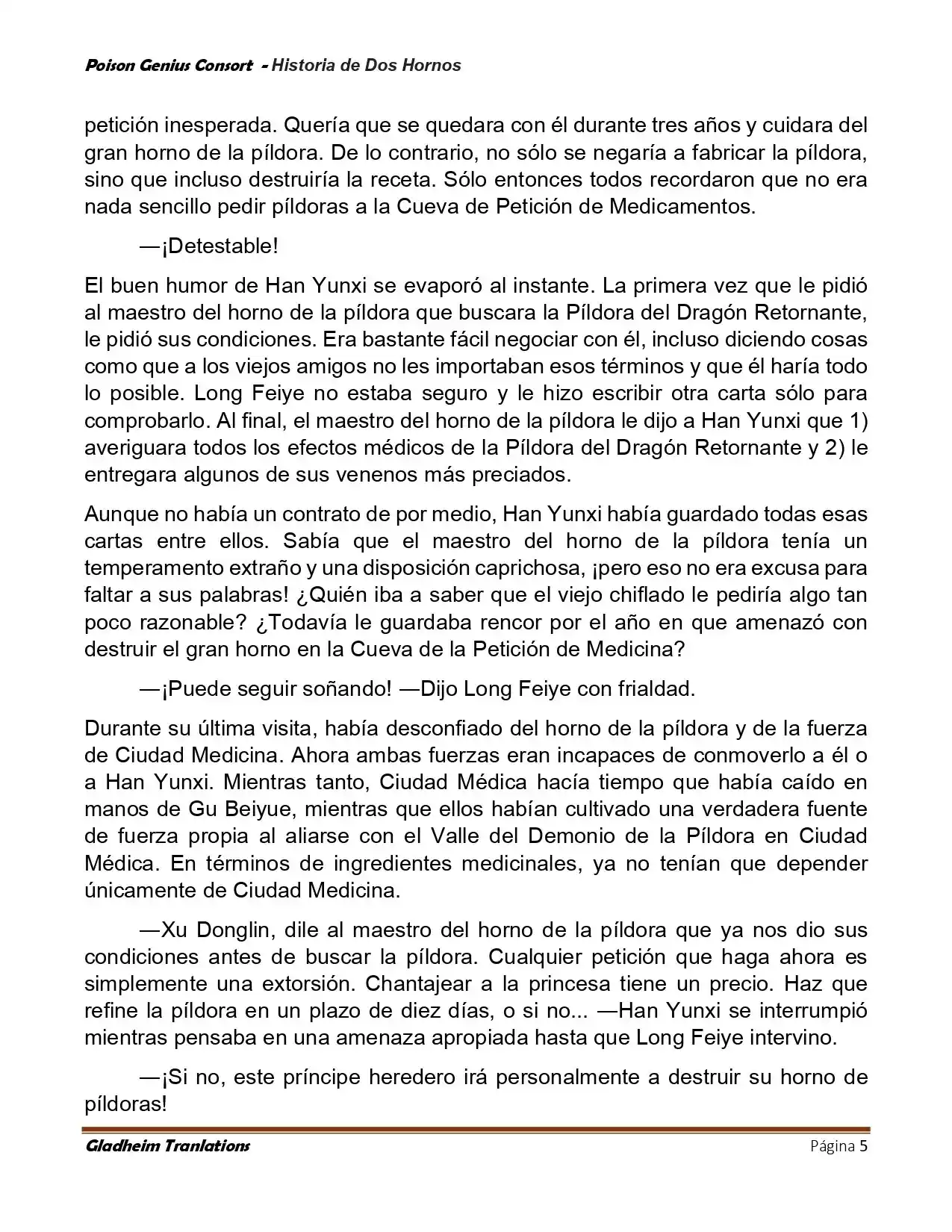 Poison Genious Consort (Novela) - Capítulo 415 - Página 5 - LectorTMOo