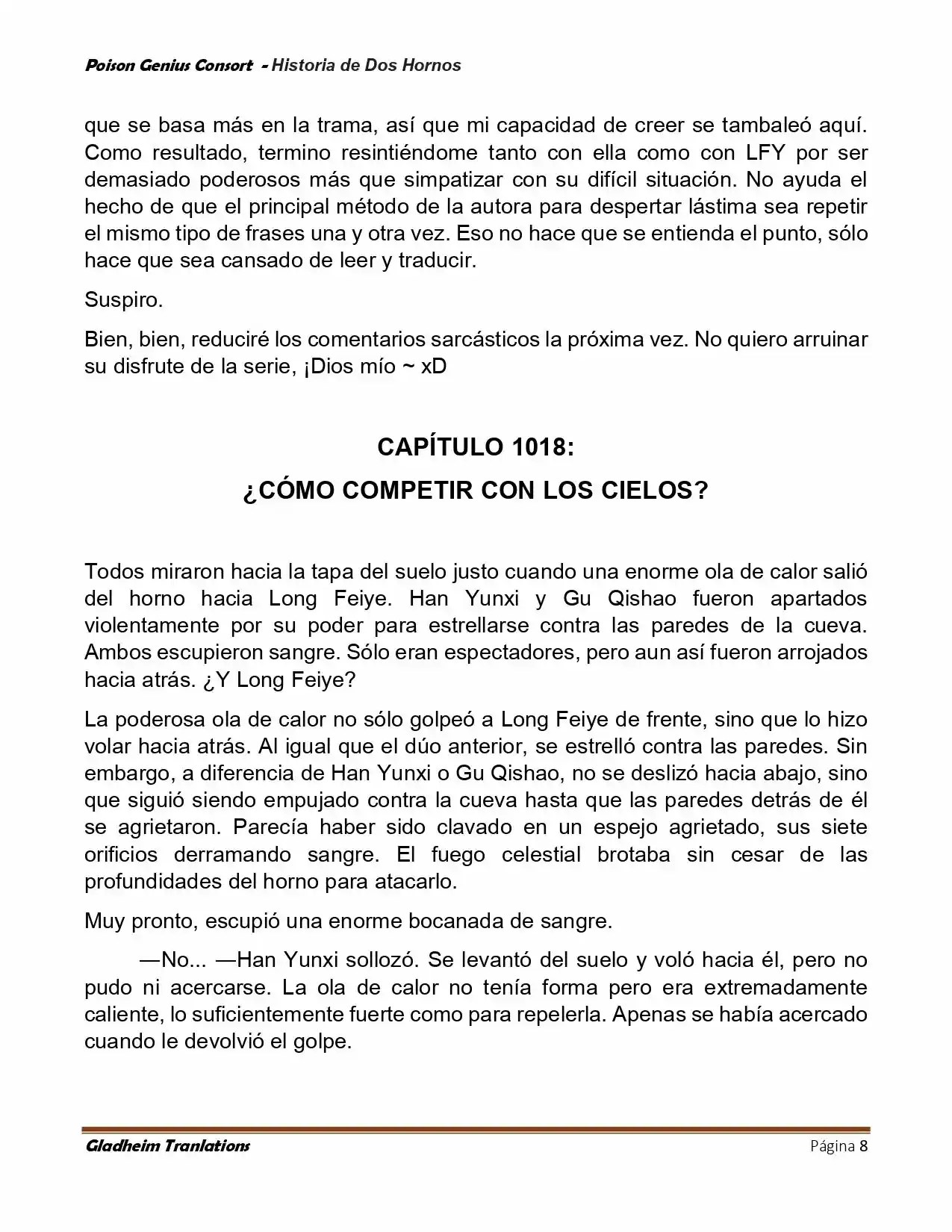 Poison Genious Consort (Novela) - Capítulo 416 - Página 8 - LectorTMOo