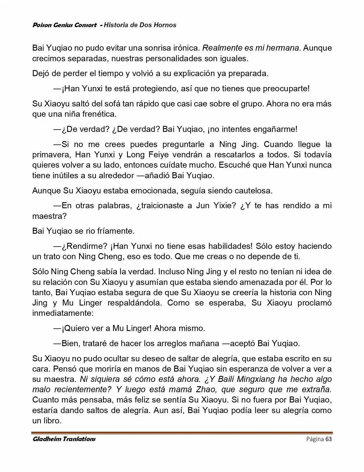 Poison Genious Consort (Novela) - Capítulo 416 - Página 63 - LectorTMOo