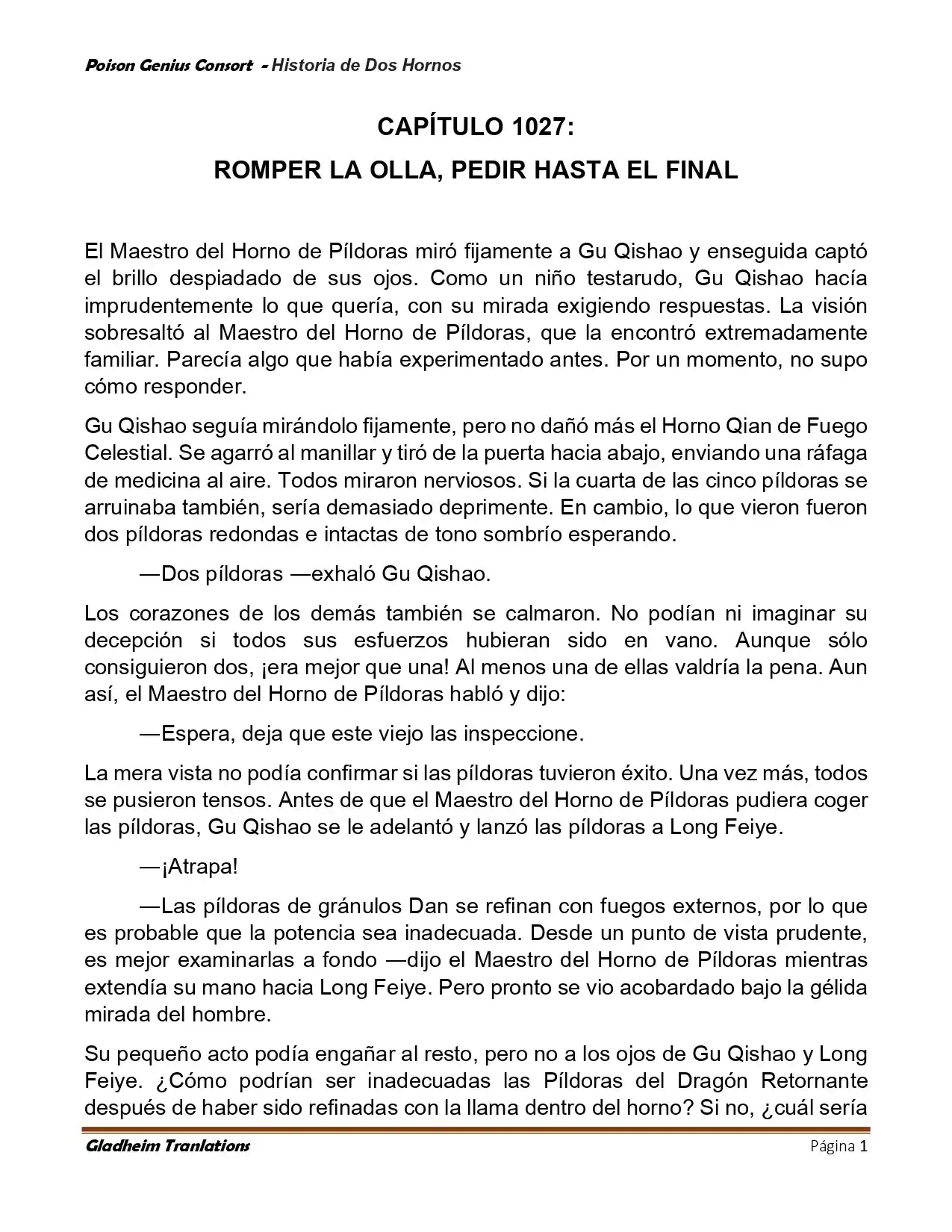 Poison Genious Consort (Novela) - Capítulo 417 - Página 1 - LectorTMOo