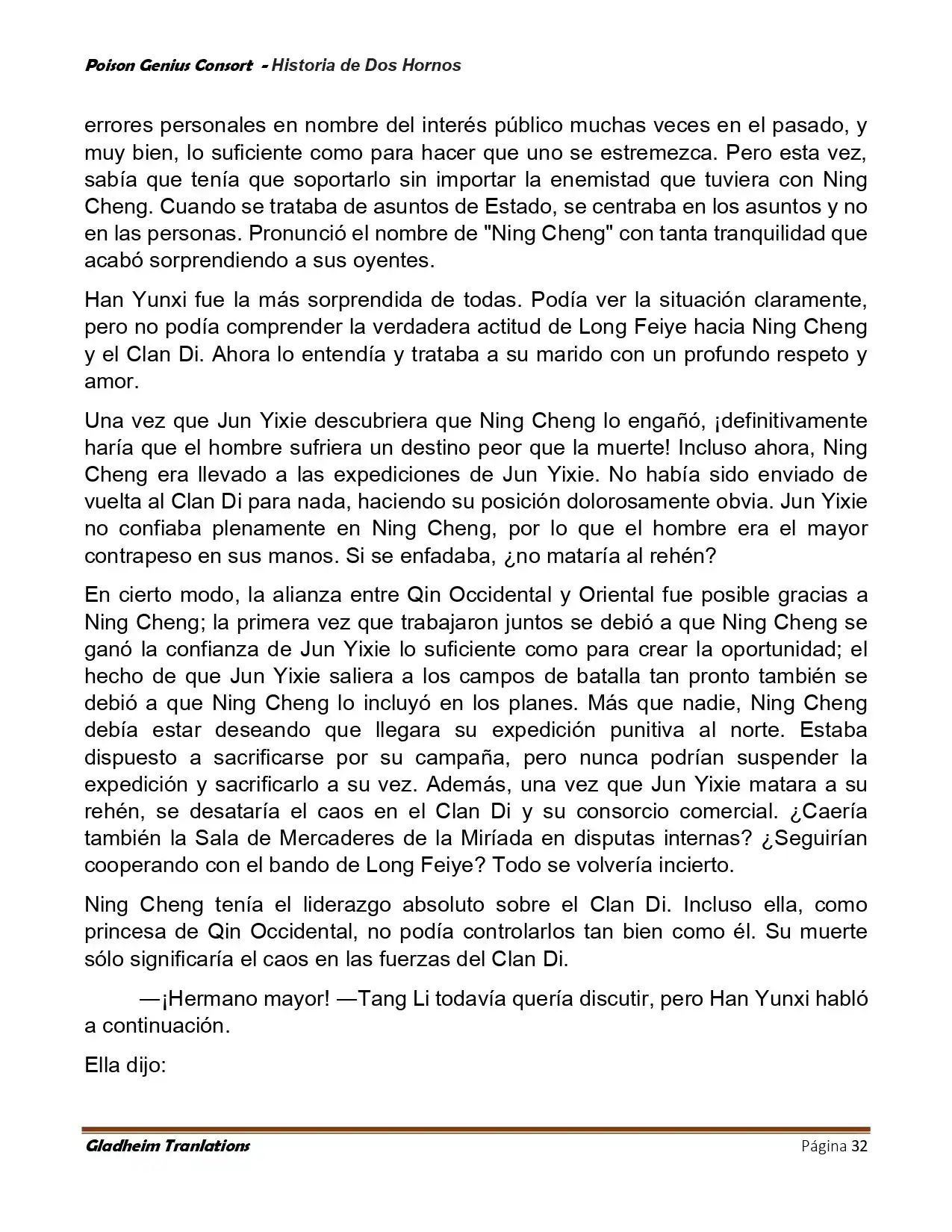 Poison Genious Consort (Novela) - Capítulo 417 - Página 32 - LectorTMOo
