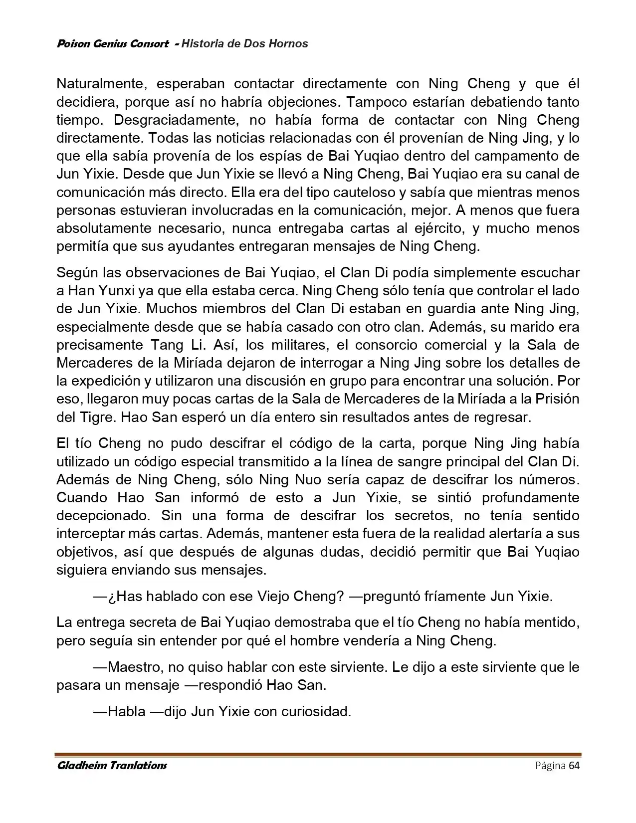 Poison Genious Consort (Novela) - Capítulo 417 - Página 64 - LectorTMOo