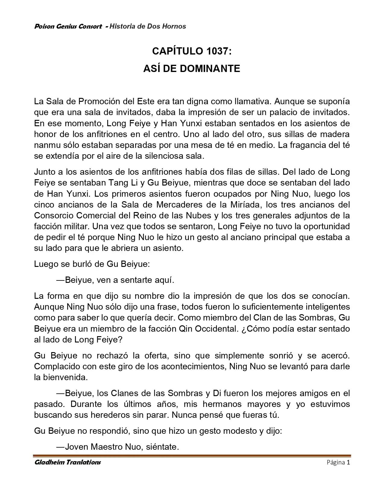 Poison Genious Consort (Novela) - Capítulo 418 - Página 1 - LectorTMOo