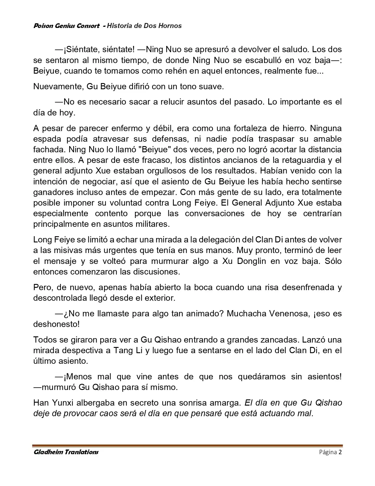 Poison Genious Consort (Novela) - Capítulo 418 - Página 2 - LectorTMOo