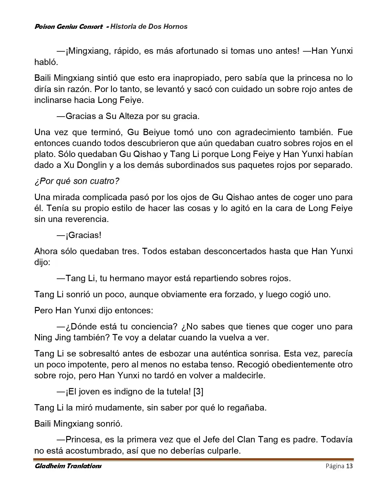 Poison Genious Consort (Novela) - Capítulo 418 - Página 13 - LectorTMOo