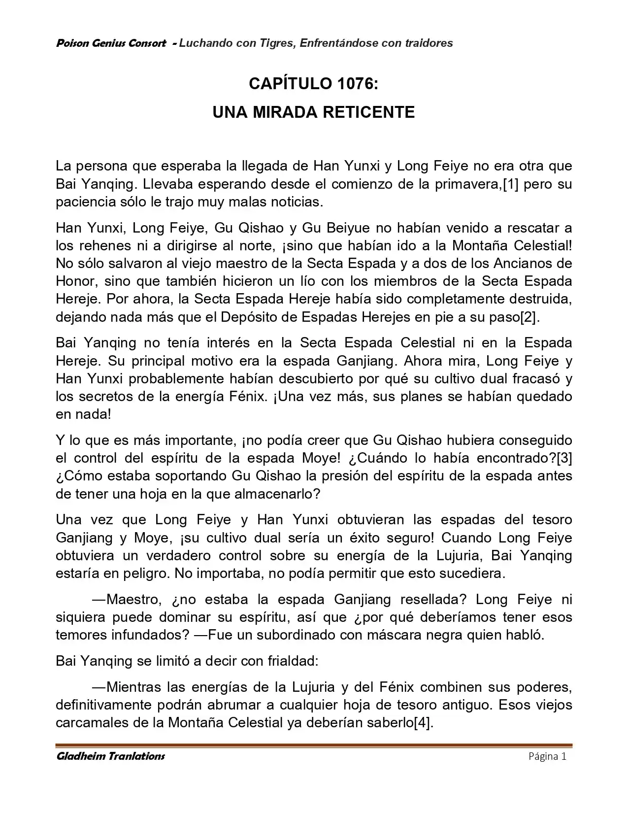 Poison Genious Consort (Novela) - Capítulo 421 - Página 1 - LectorTMOo