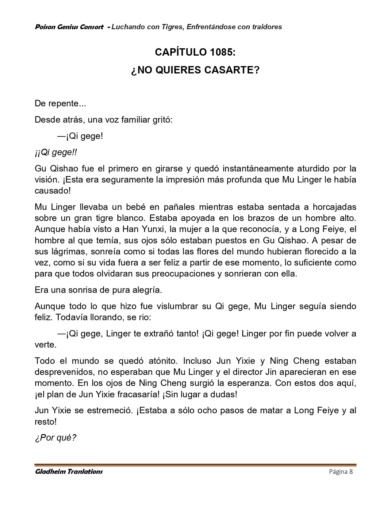Poison Genious Consort (Novela) - Capítulo 422 - Página 8 - LectorTMOo