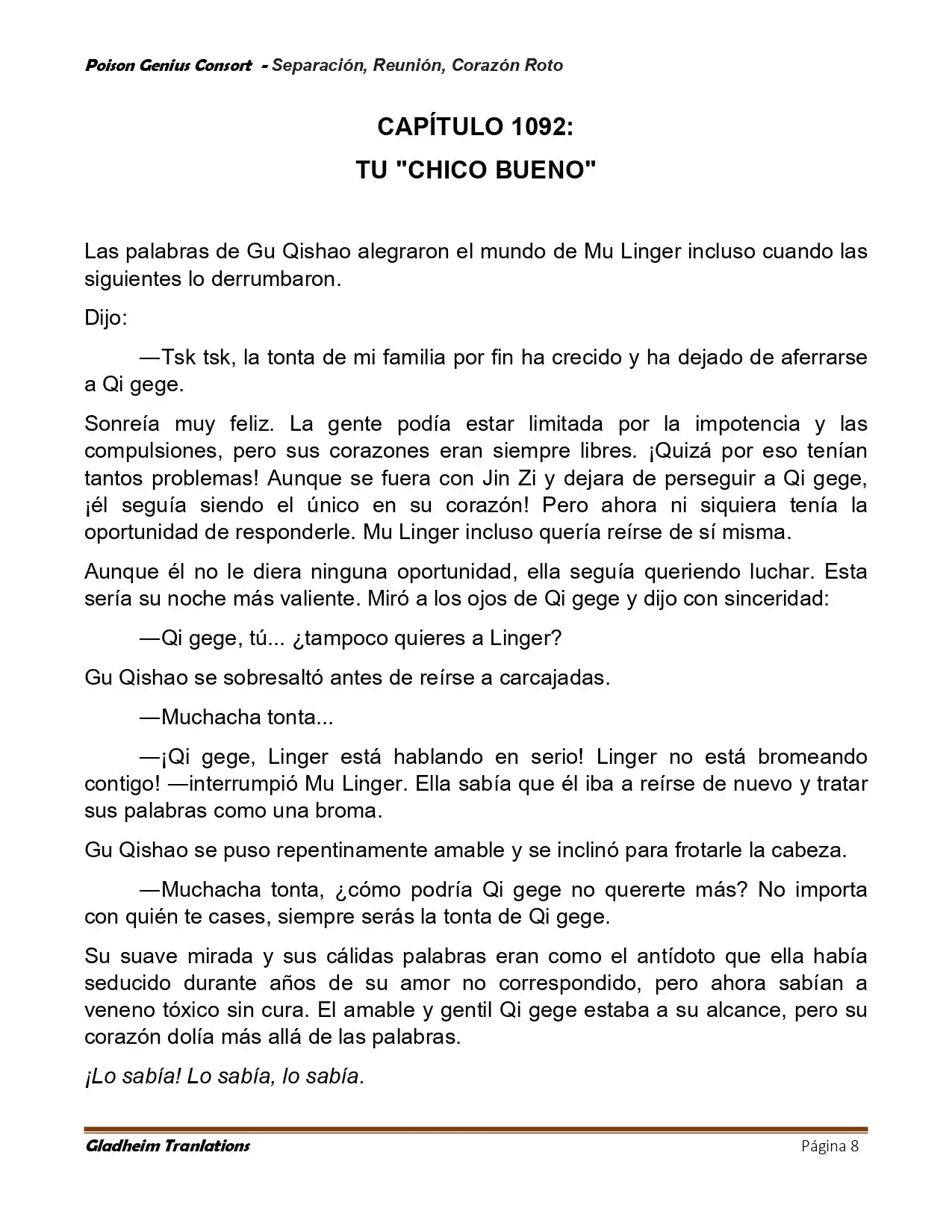 Poison Genious Consort (Novela) - Capítulo 423 - Página 8 - LectorTMOo