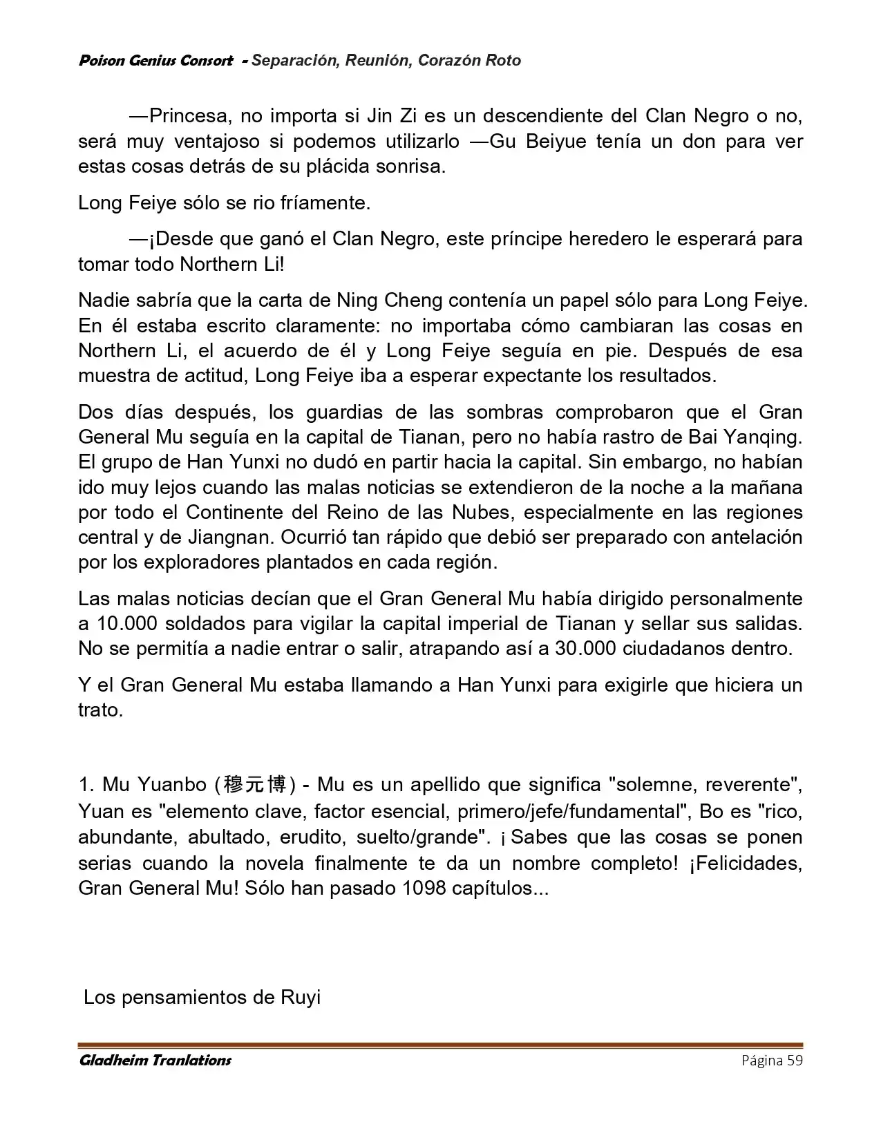Poison Genious Consort (Novela) - Capítulo 423 - Página 59 - LectorTMOo