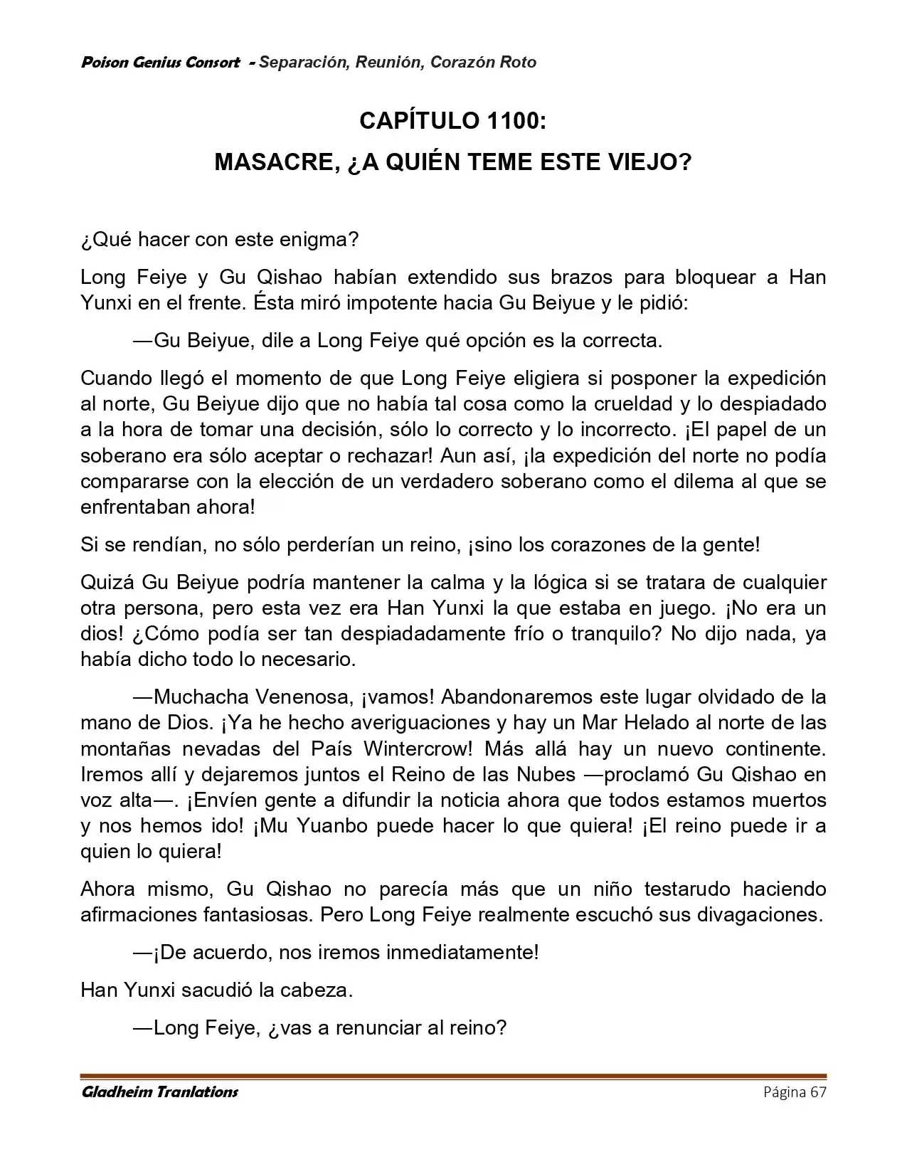 Poison Genious Consort (Novela) - Capítulo 423 - Página 67 - LectorTMOo
