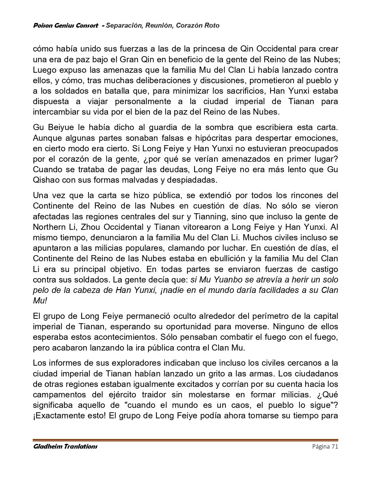 Poison Genious Consort (Novela) - Capítulo 423 - Página 71 - LectorTMOo