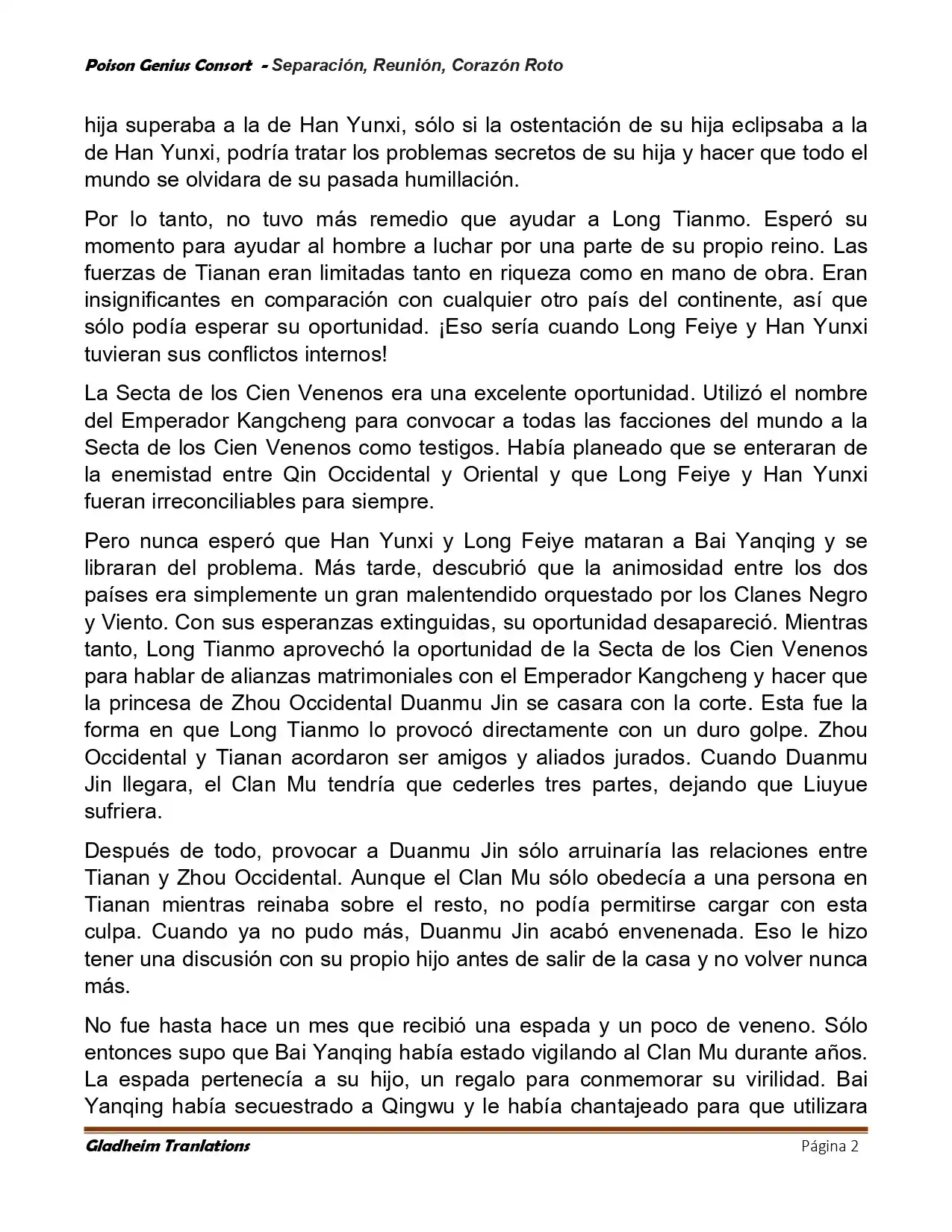 Poison Genious Consort (Novela) - Capítulo 424 - Página 2 - LectorTMOo