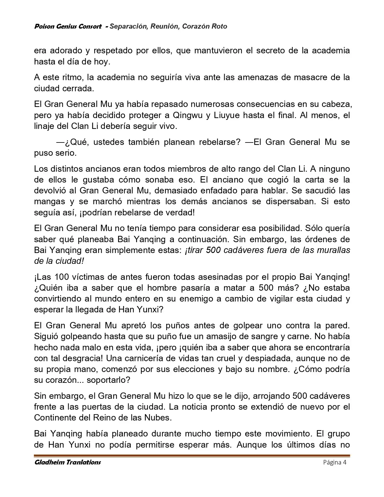 Poison Genious Consort (Novela) - Capítulo 424 - Página 4 - LectorTMOo