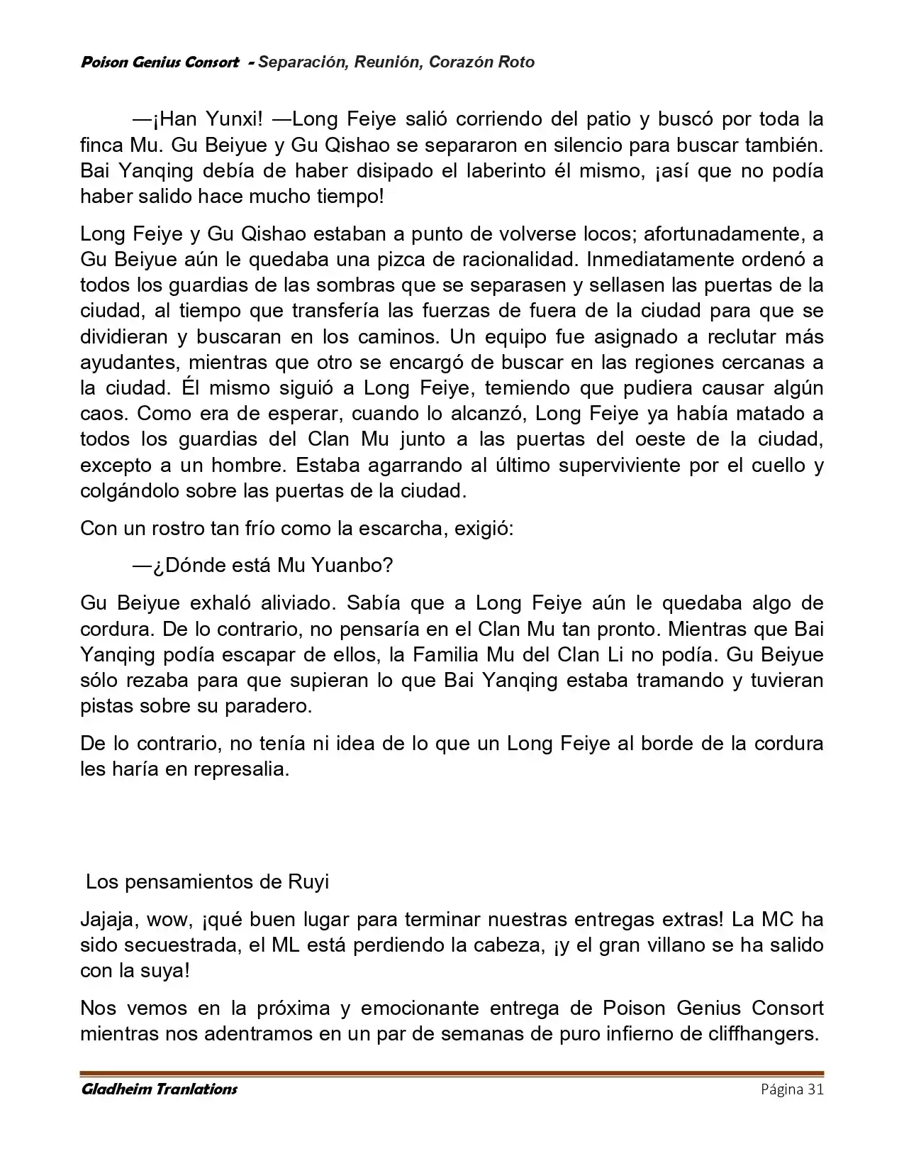 Poison Genious Consort (Novela) - Capítulo 424 - Página 31 - LectorTMOo