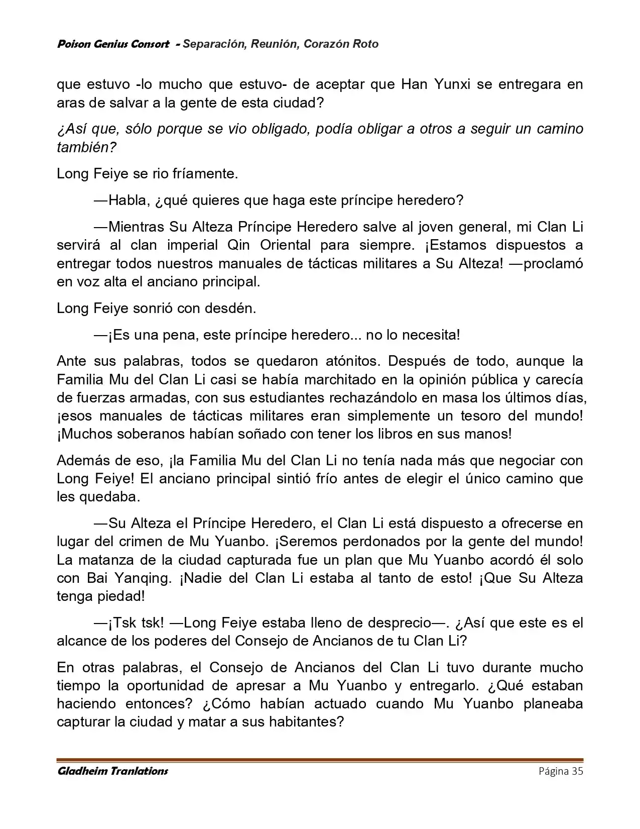 Poison Genious Consort (Novela) - Capítulo 424 - Página 35 - LectorTMOo