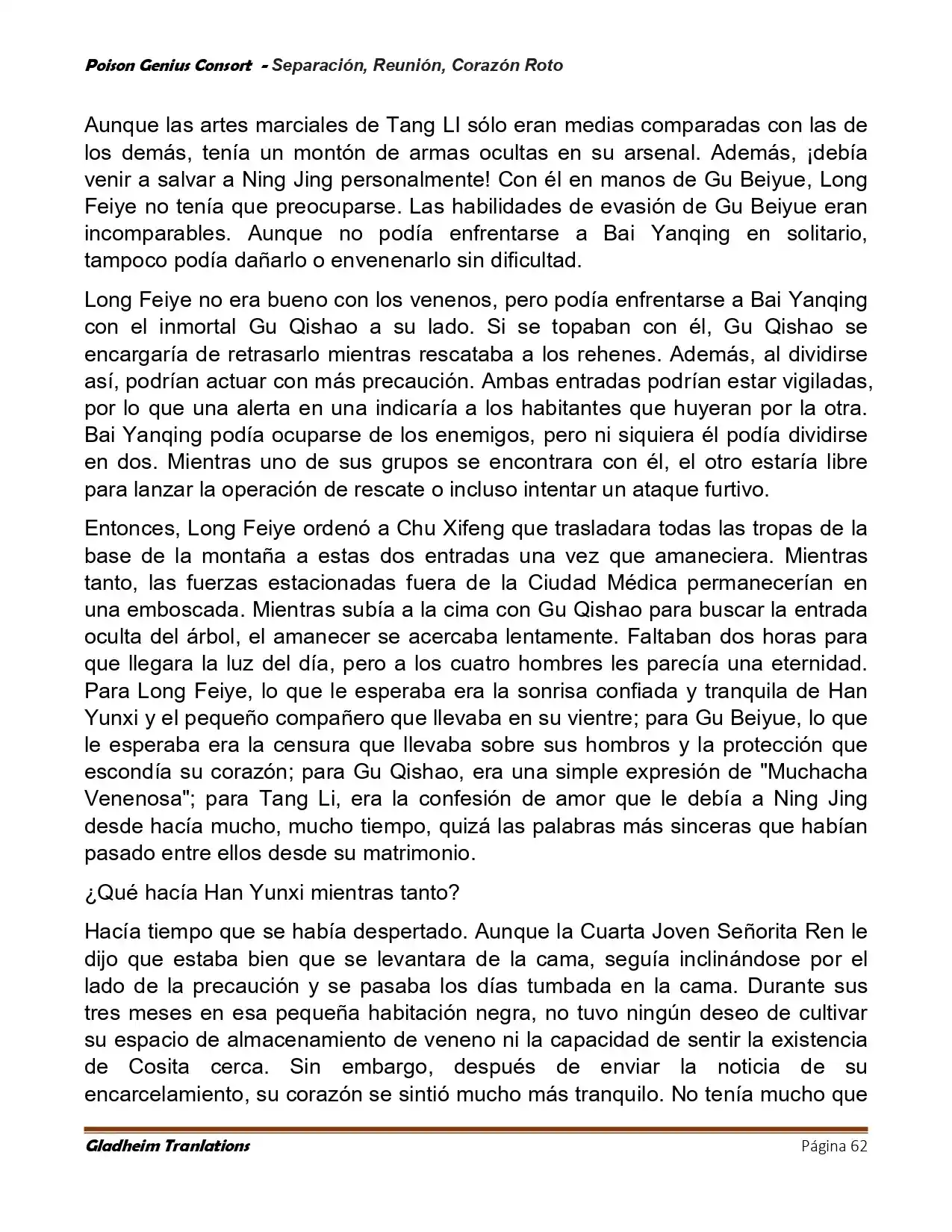 Poison Genious Consort (Novela) - Capítulo 425 - Página 62 - LectorTMOo