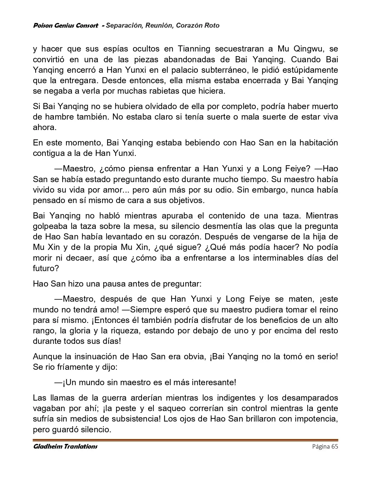 Poison Genious Consort (Novela) - Capítulo 425 - Página 65 - LectorTMOo