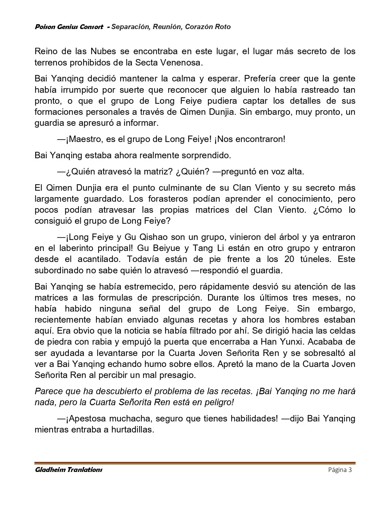 Poison Genious Consort (Novela) - Capítulo 426 - Página 3 - LectorTMOo