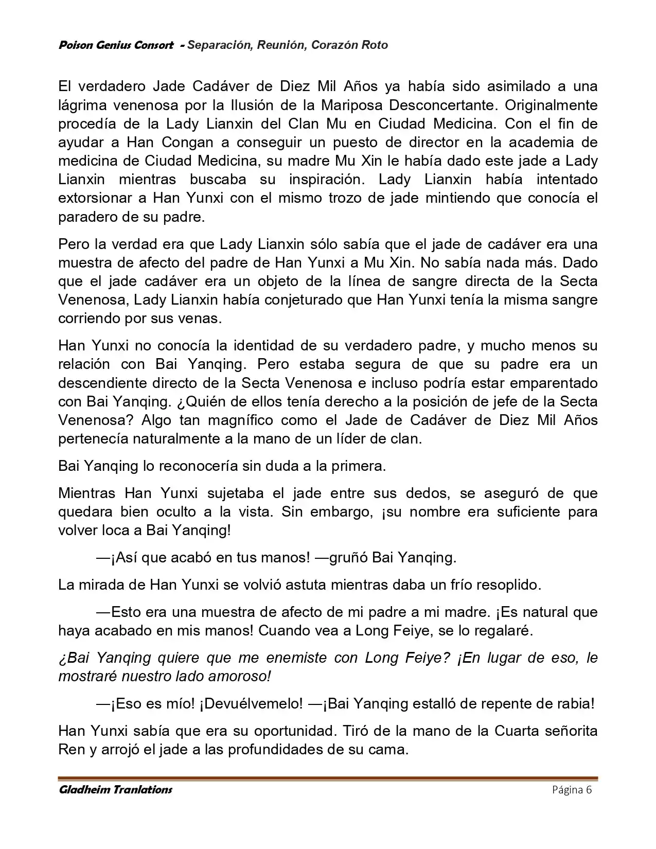 Poison Genious Consort (Novela) - Capítulo 426 - Página 6 - LectorTMOo