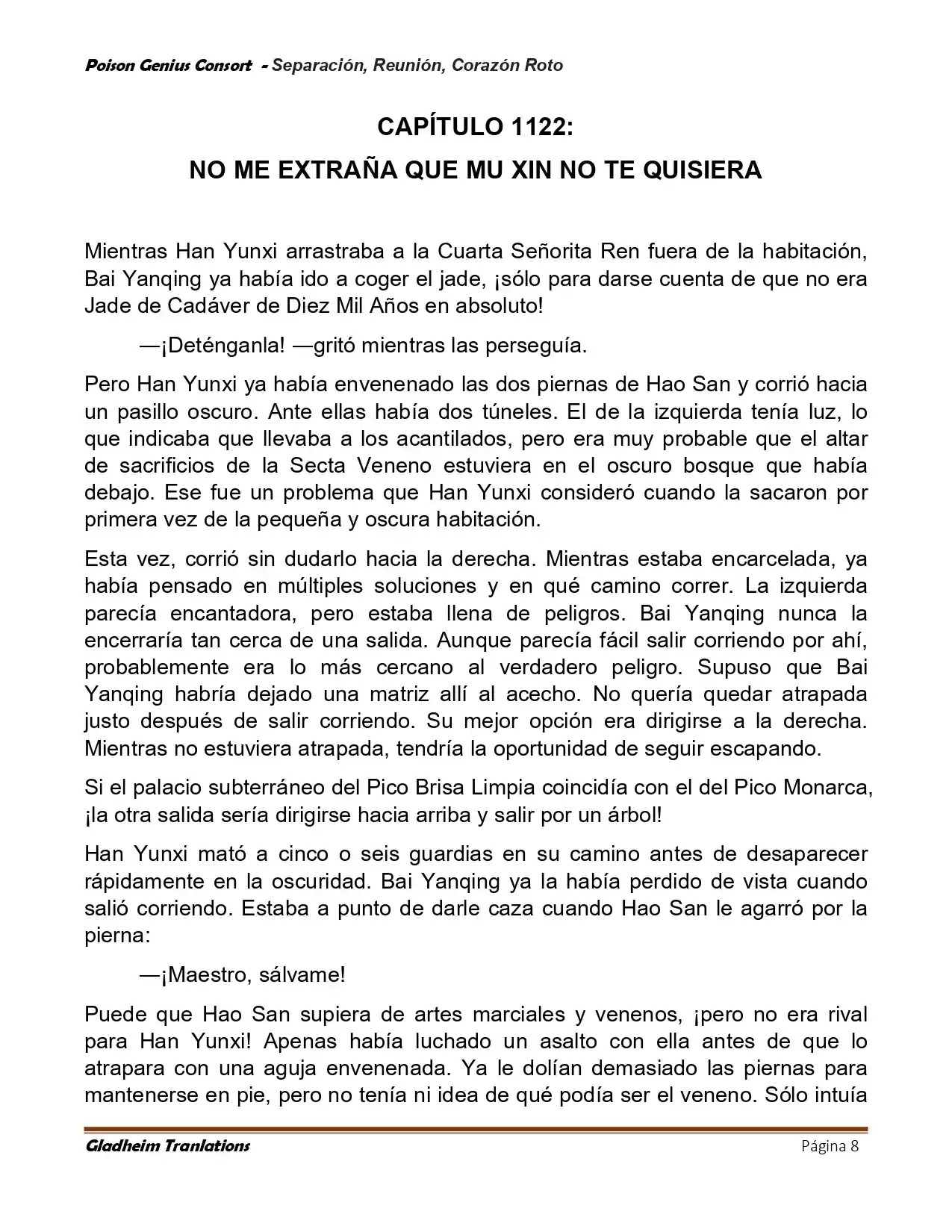 Poison Genious Consort (Novela) - Capítulo 426 - Página 8 - LectorTMOo