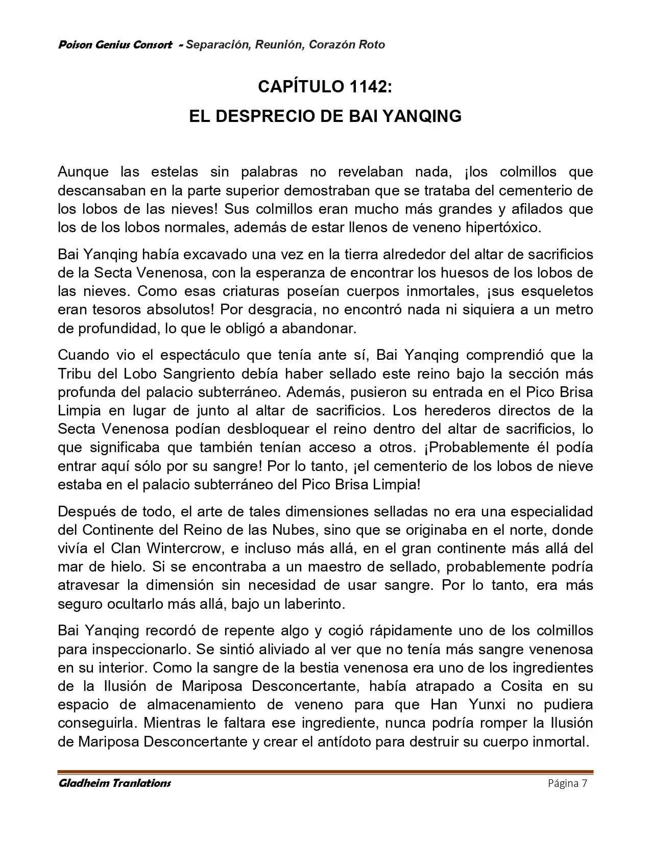 Poison Genious Consort (Novela) - Capítulo 428 - Página 7 - LectorTMOo