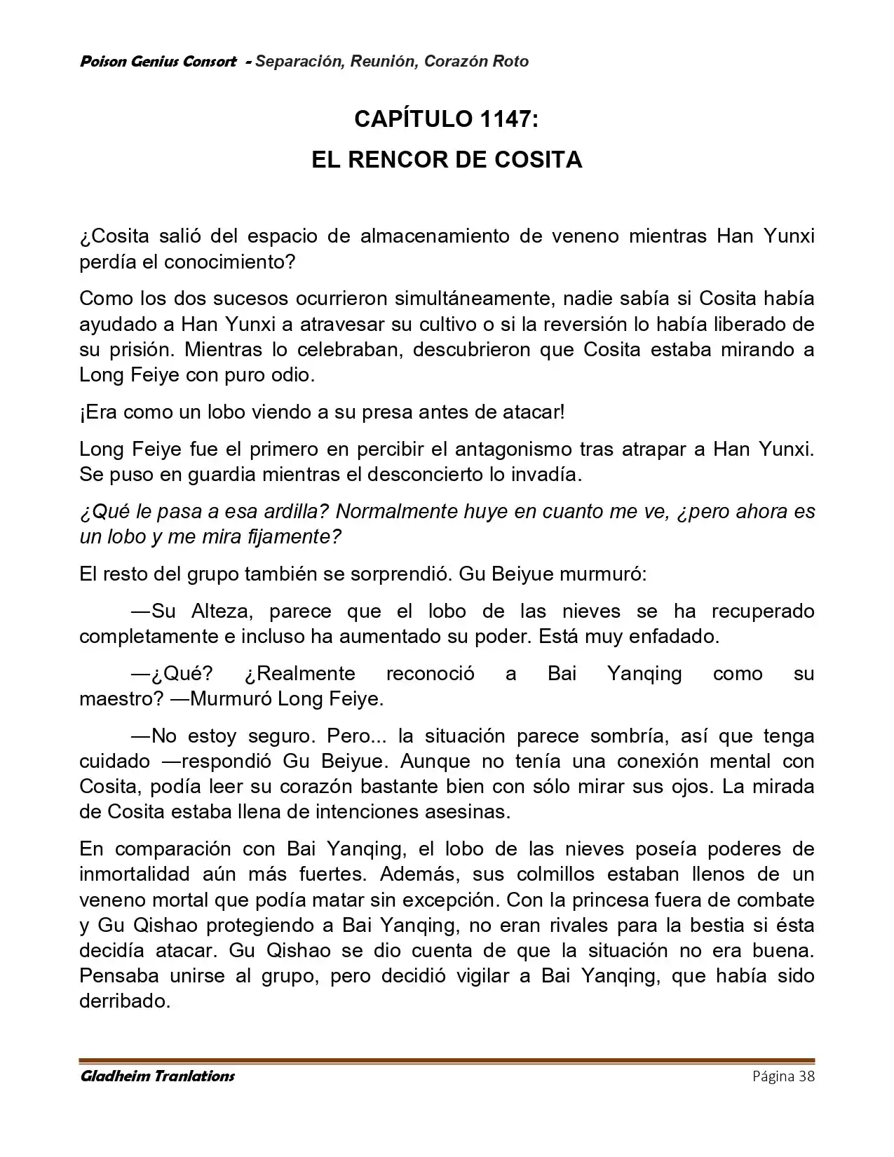 Poison Genious Consort (Novela) - Capítulo 428 - Página 38 - LectorTMOo
