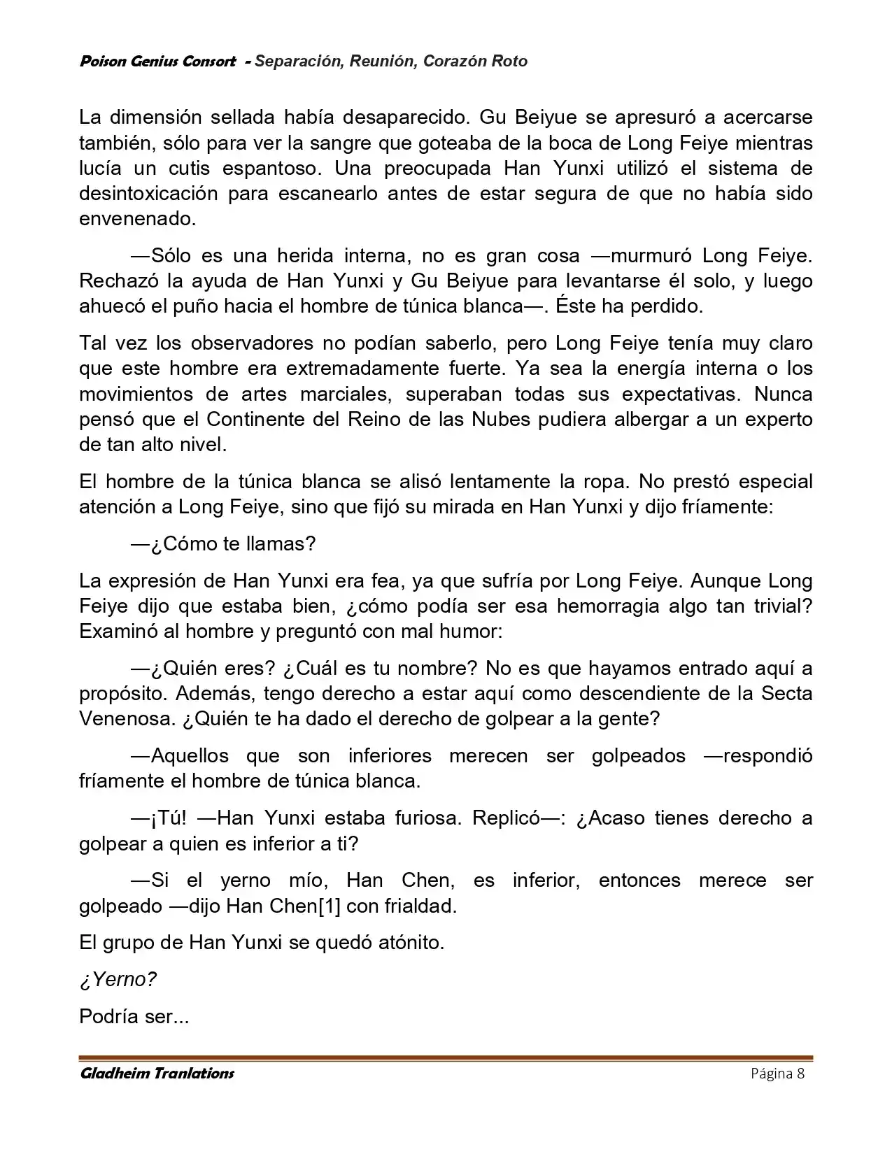 Poison Genious Consort (Novela) - Capítulo 429 - Página 8 - LectorTMOo